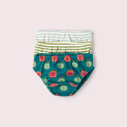 Apple Picking Organic Underwear Set 3 Pack Blue / 18-24m