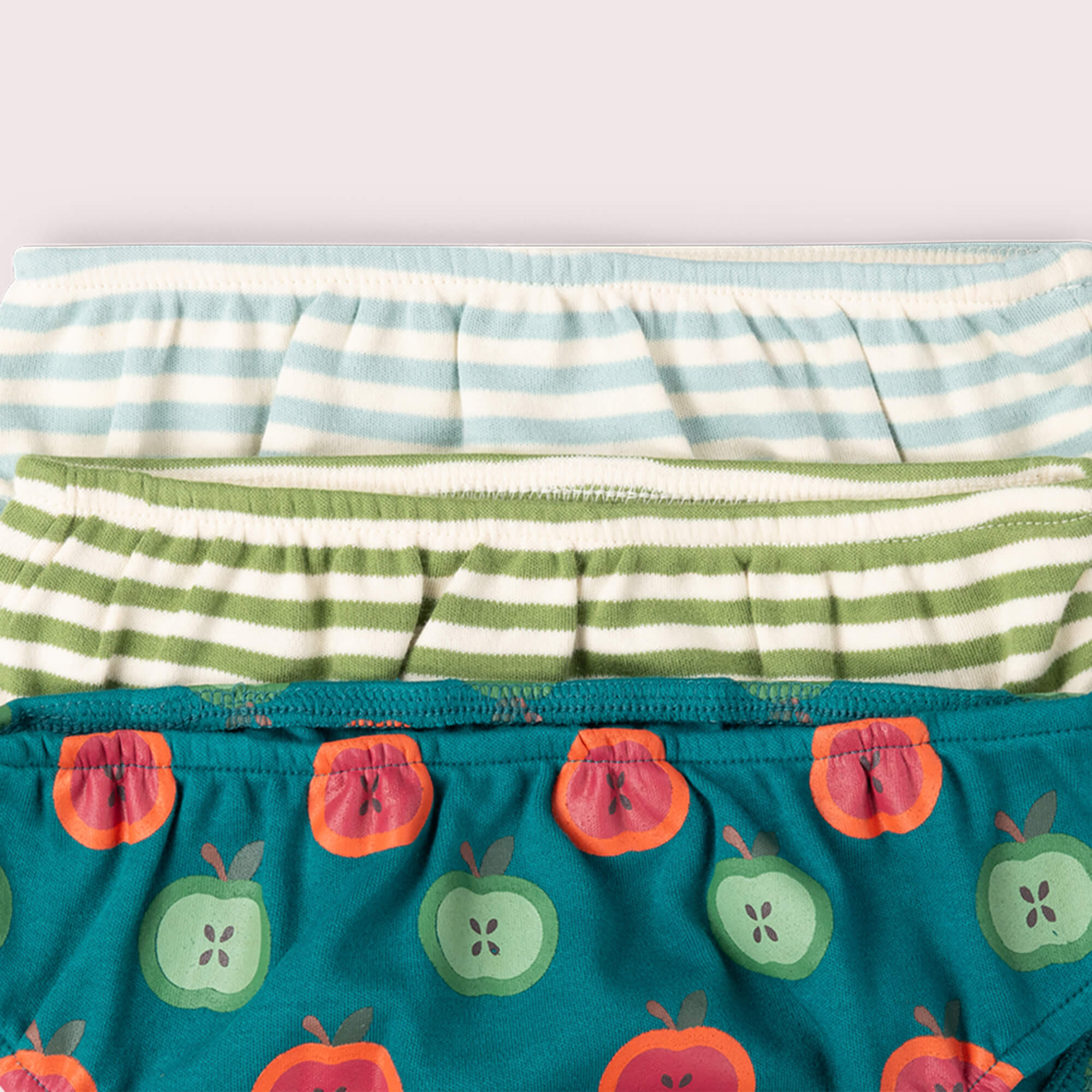 Apple Picking Organic Underwear Set 3 Pack Blue / 18-24m