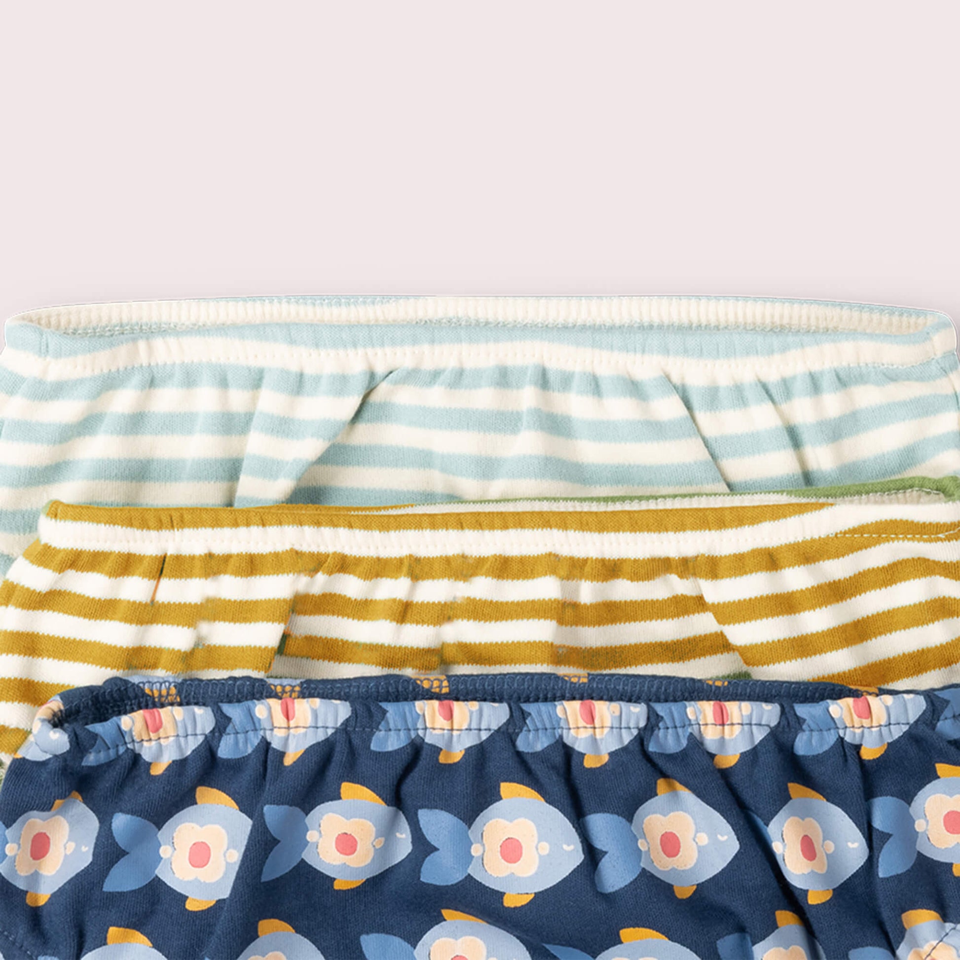 Little Fish Organic Underwear Set 3 Pack Blue / 18-24m