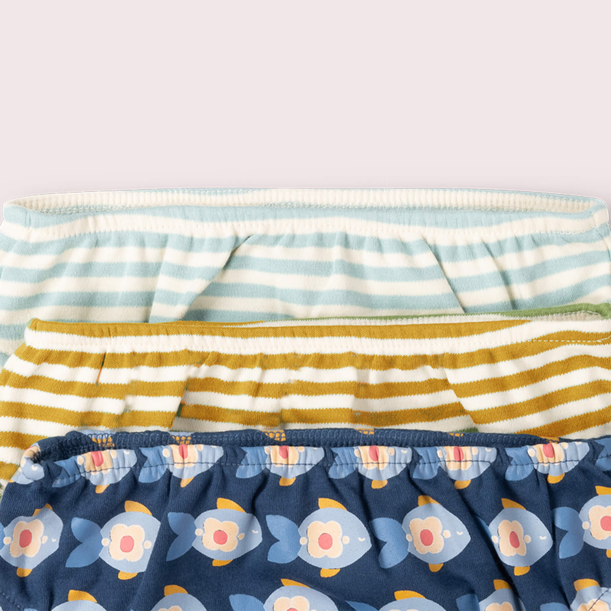 Little Fish Organic Underwear Set 3 Pack Blue / 18-24m