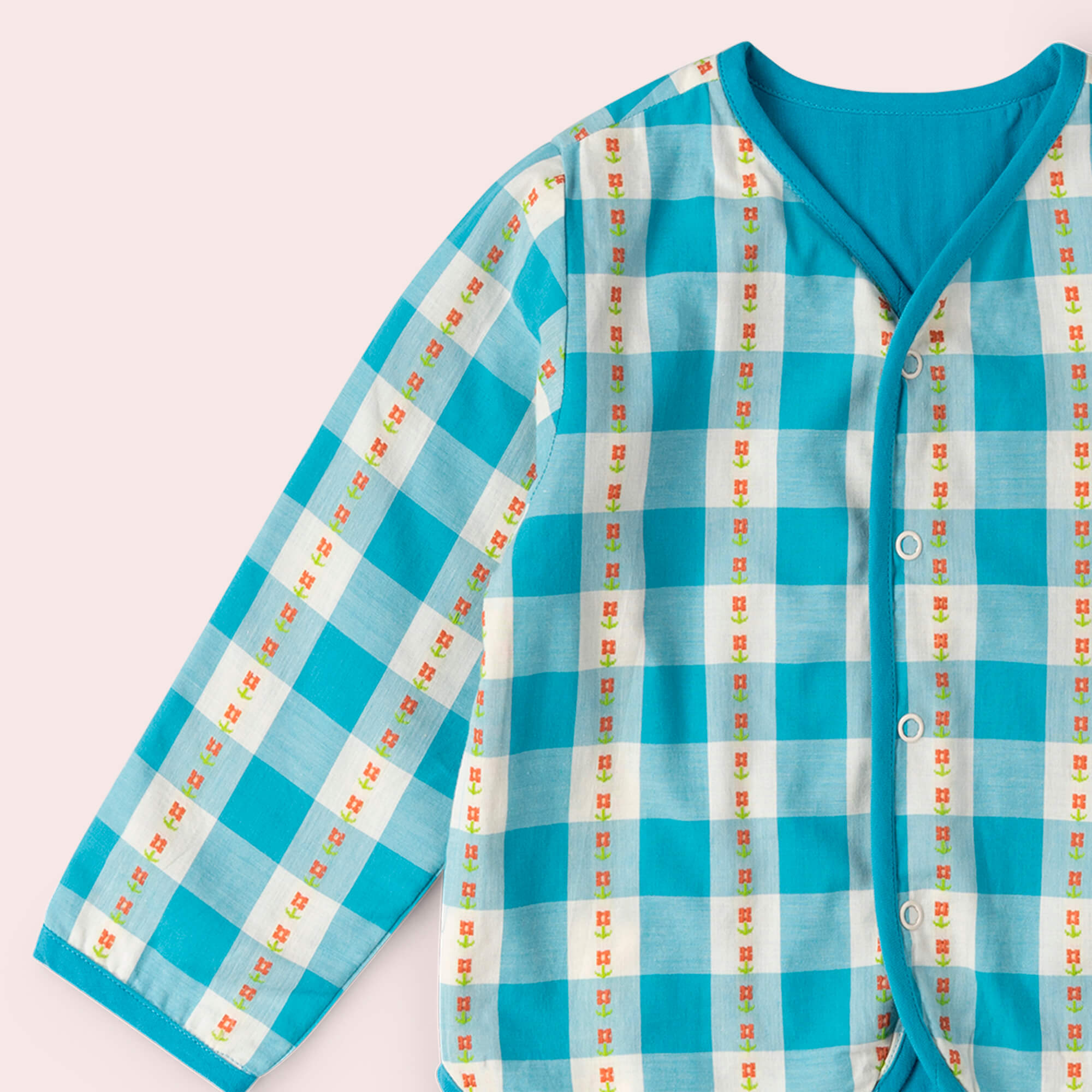 Blue Flowers Reversible Spring Jacket Blue / 18-24m