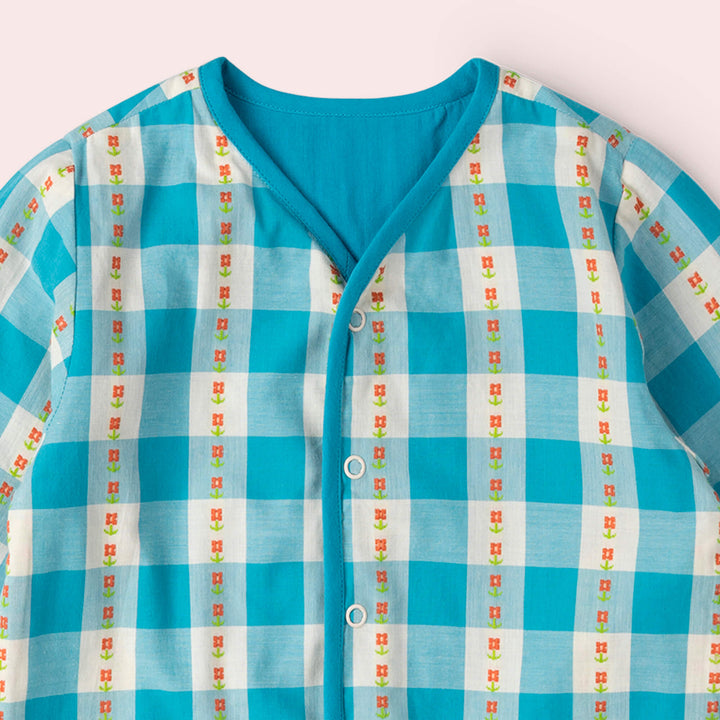 Blue Flowers Reversible Spring Jacket Blue / 18-24m