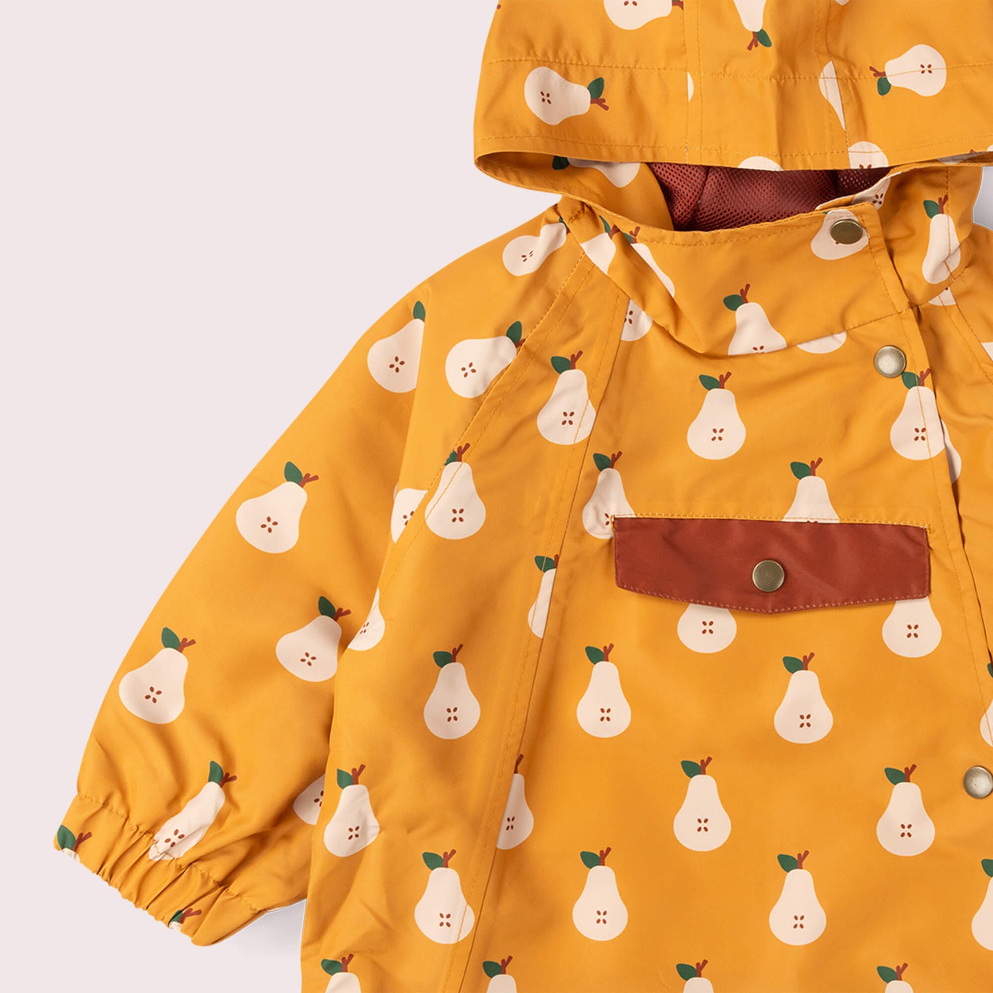 Summer Pears Recycled Waterproof Packaway Anorak Gold / 7-8y