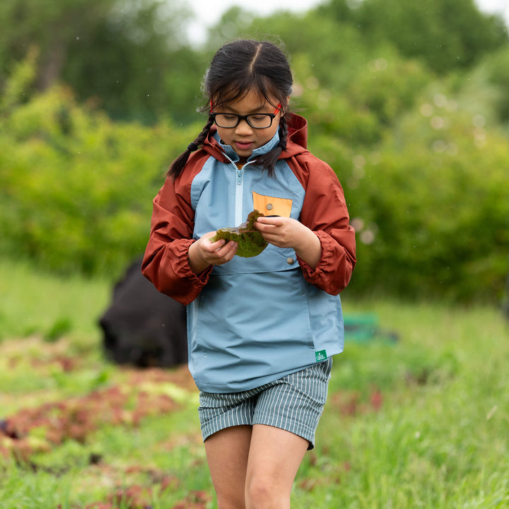 Hazy Blue Recycled Waterproof Pullover Anorak Blue / 7-8y