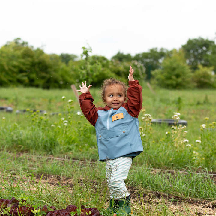 Hazy Blue Recycled Waterproof Pullover Anorak Blue / 7-8y