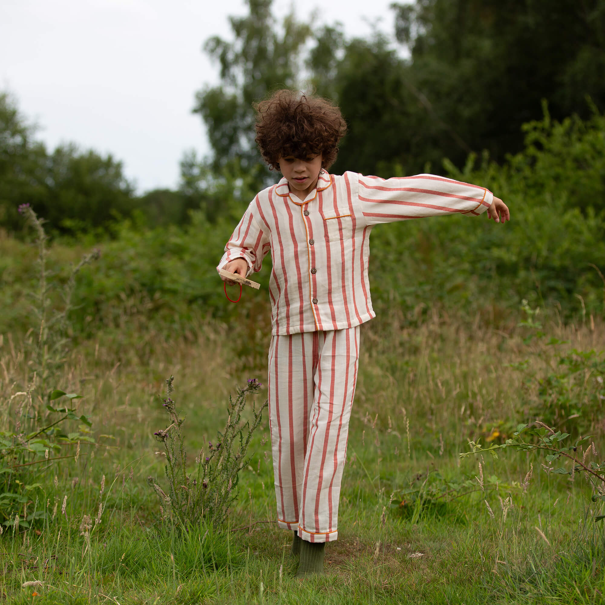 Vintage Striped Classic Pyjama Red / 18-24m