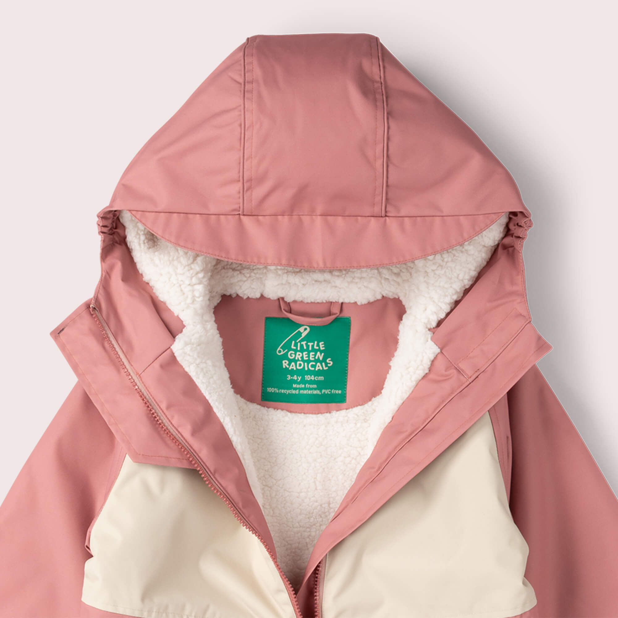 Soft Pink Recycled Waterproof Robe Pink / 5-8y