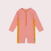 Red Striped UPF 50 Sunsafe Sunsuit Red / 7-8y