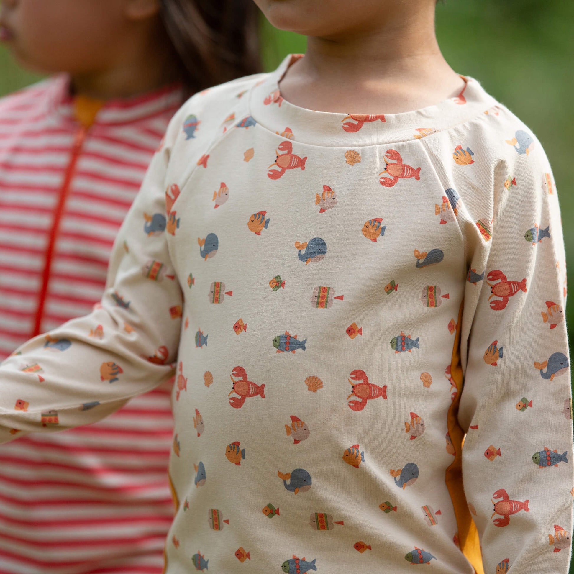 Underwater UPF 50 Sunsafe Long Sleeve Rash Vest Cream / 7-8y