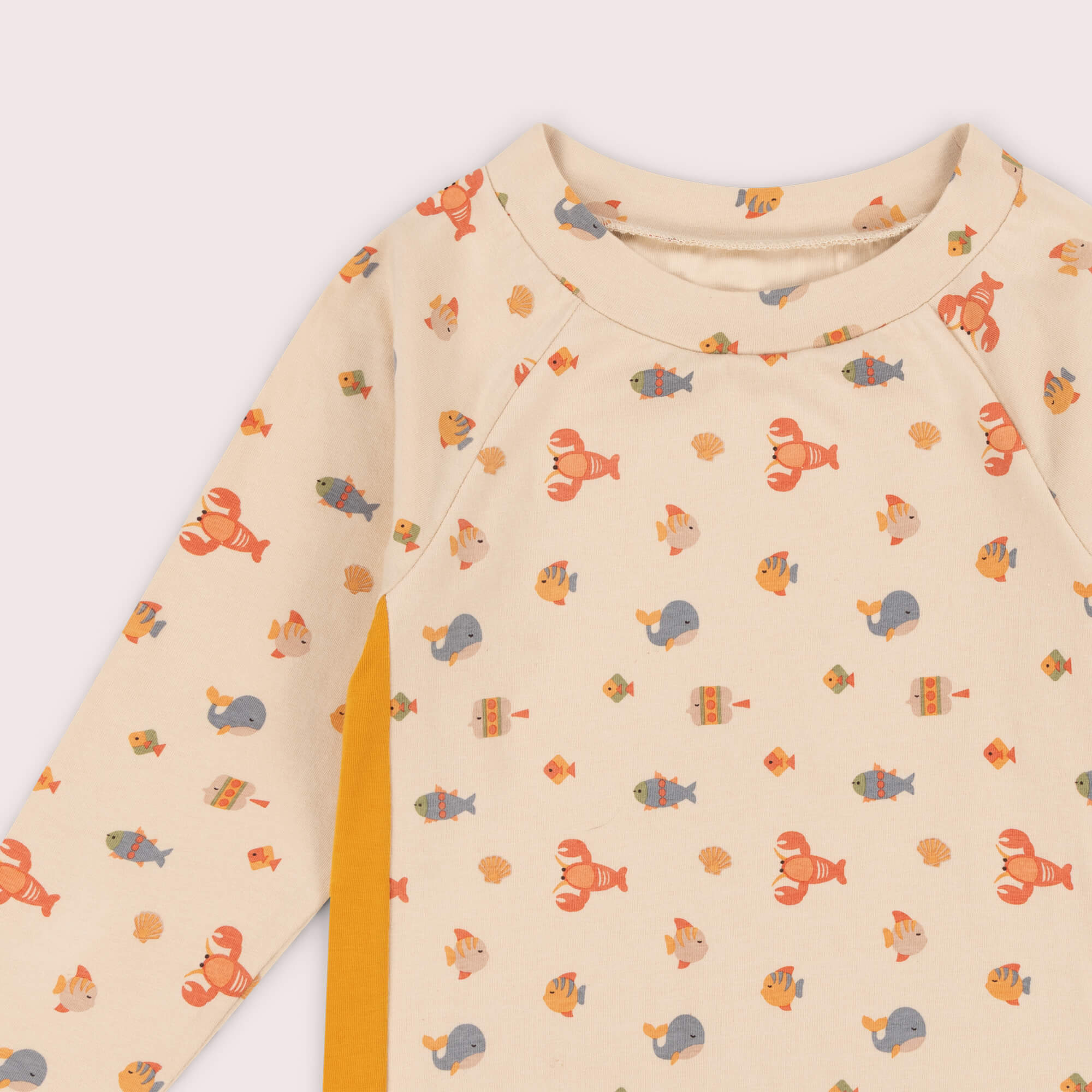 Underwater UPF 50 Sunsafe Long Sleeve Rash Vest Cream / 7-8y