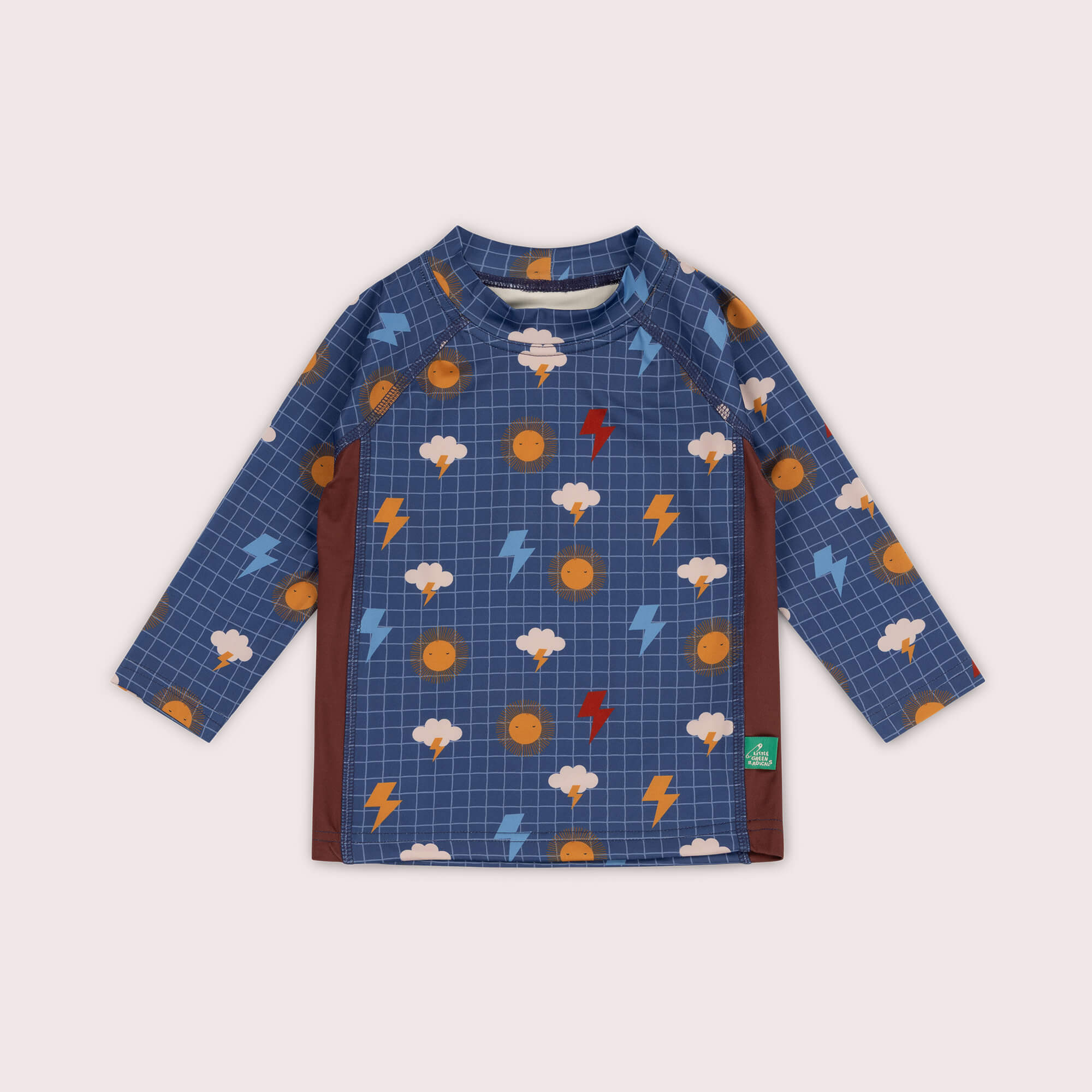 Any Weather UPF 50 Sunsafe Long Sleeve Rash Vest Blue / 7-8y