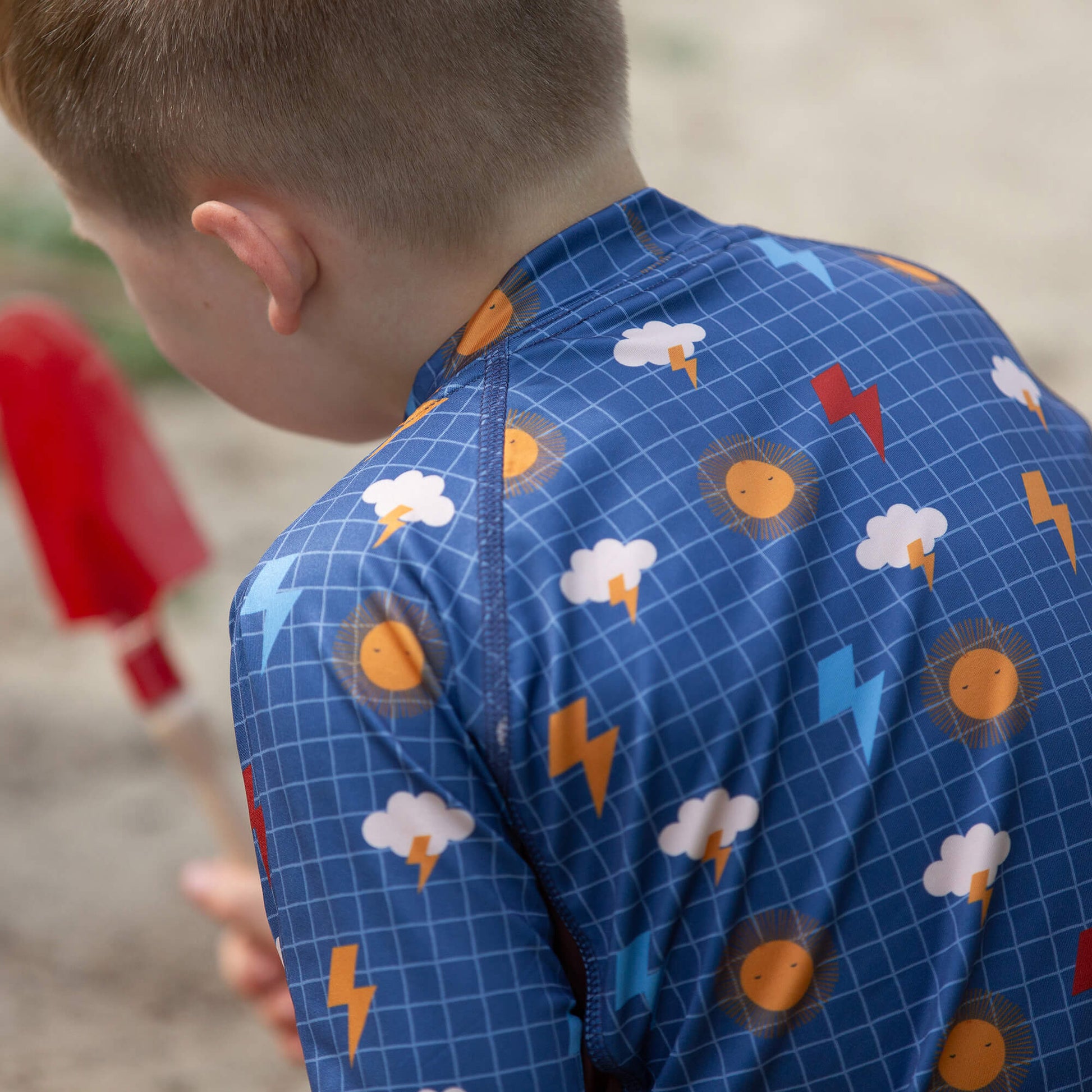 Any Weather UPF 50 Sunsafe Long Sleeve Rash Vest Blue / 7-8y