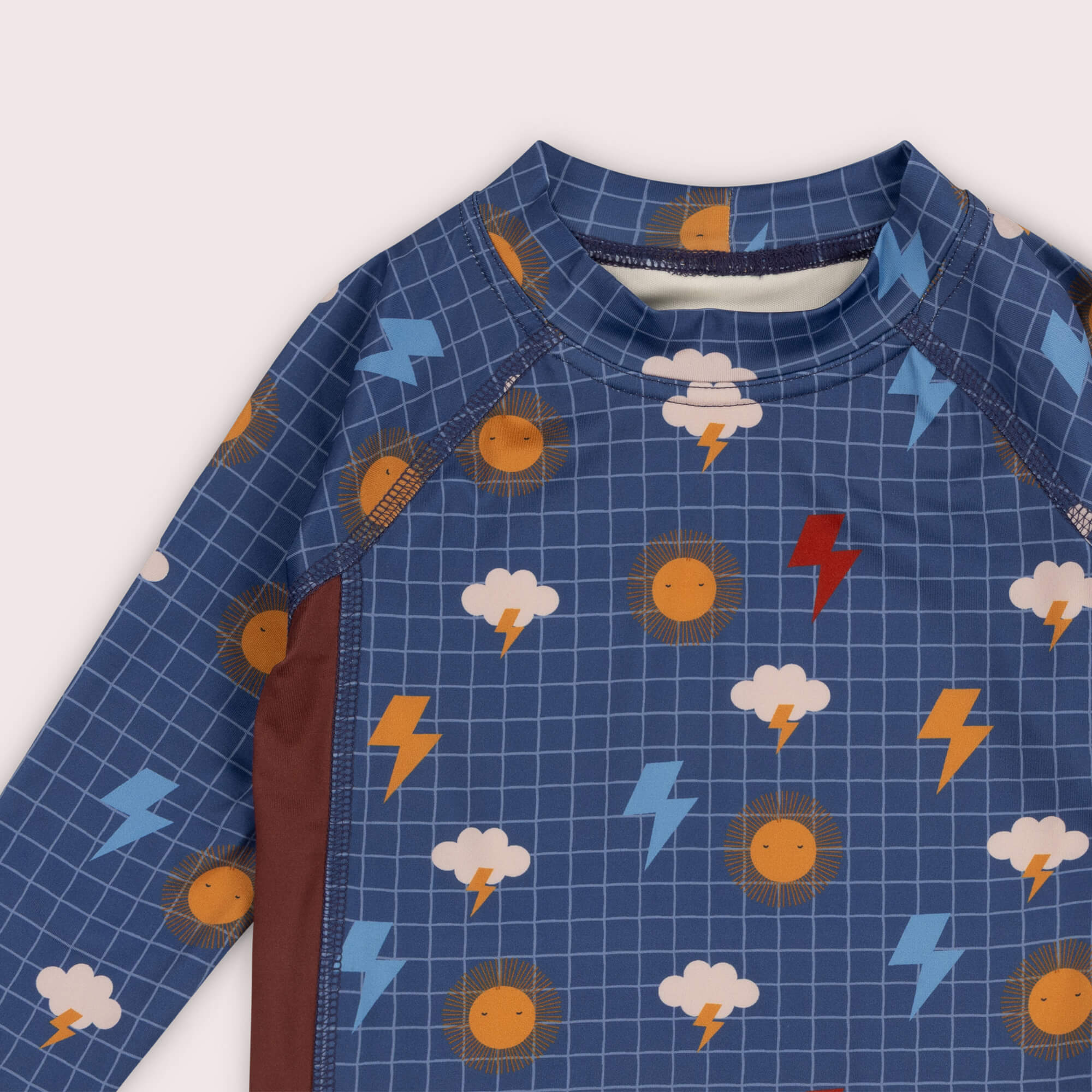 Any Weather UPF 50 Sunsafe Long Sleeve Rash Vest Blue / 7-8y