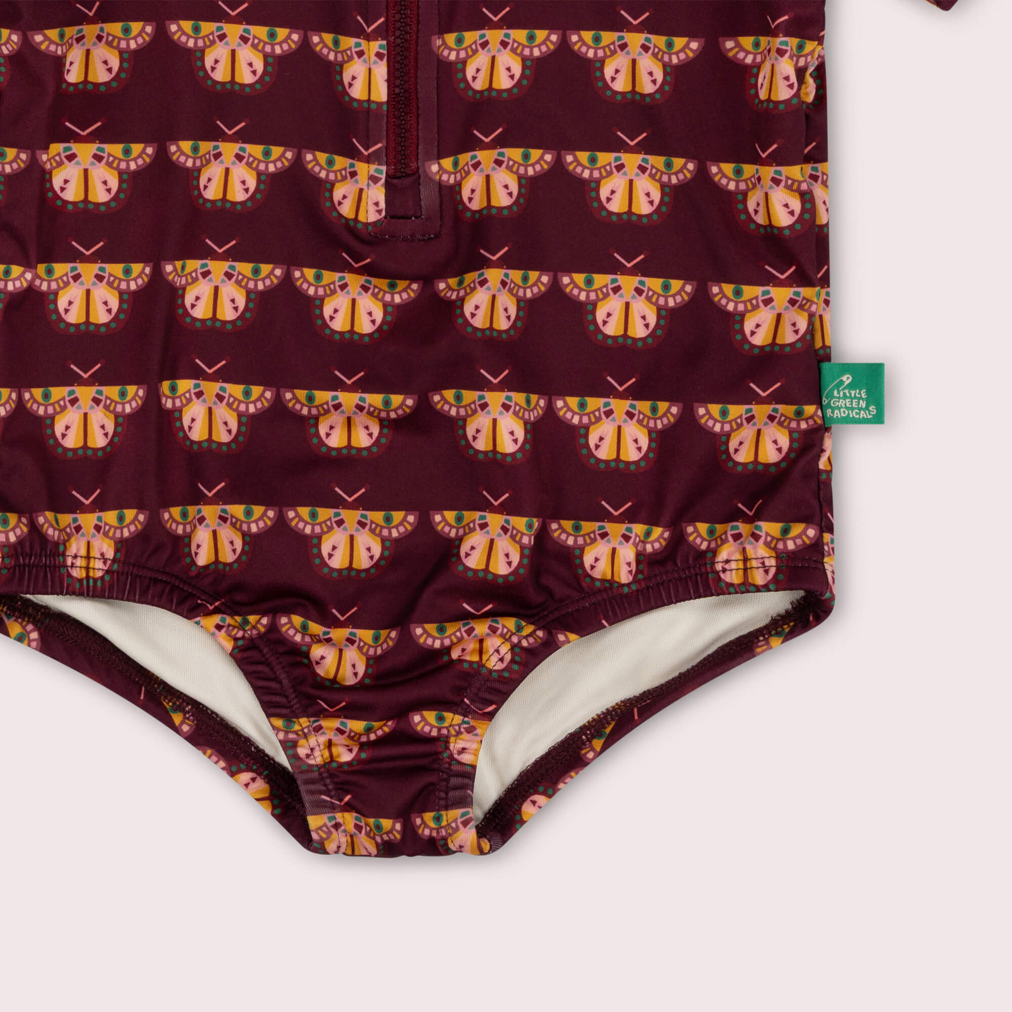 Berry Butterflies UPF 50 Recycled Short Sleeve Swimsuit Multi / 7-8y