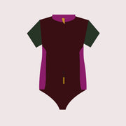 Plum UPF 50 Recycled Short Sleeve Swimsuit