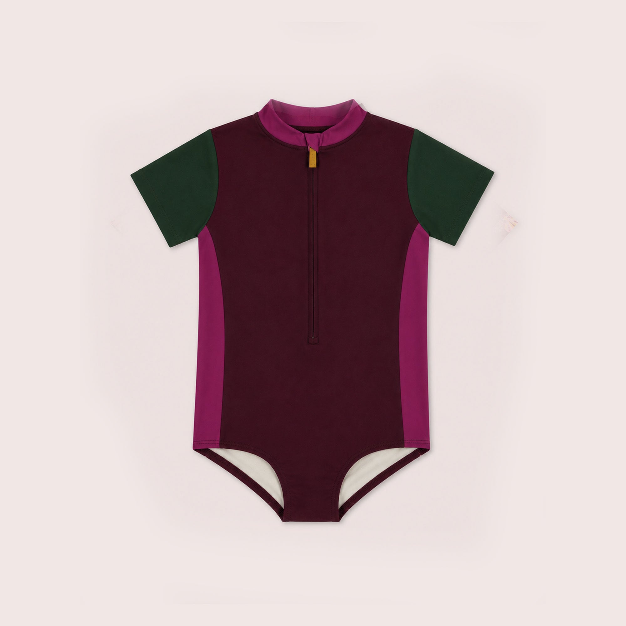 Plum UPF 50 Recycled Short Sleeve Swimsuit