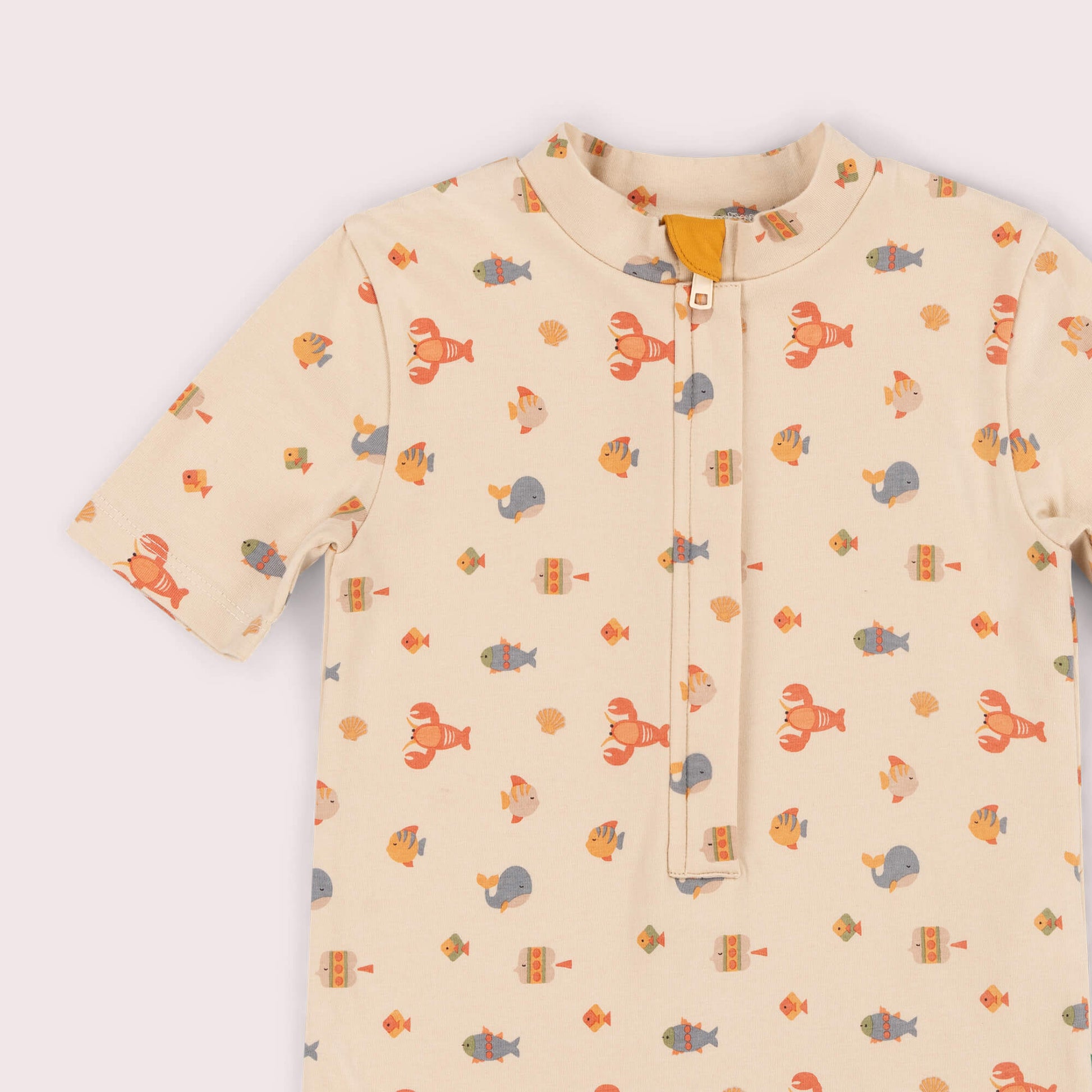 Underwater UPF 50 Short Sleeve Swimsuit Cream / 7-8y