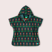 Green Blooms Kids Towel Poncho