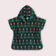 Green Blooms Baby Towel Poncho Green / 12-24m