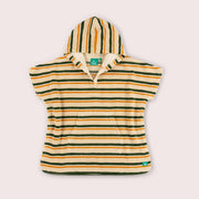 Vintage Green Stripe Kids Towel Poncho