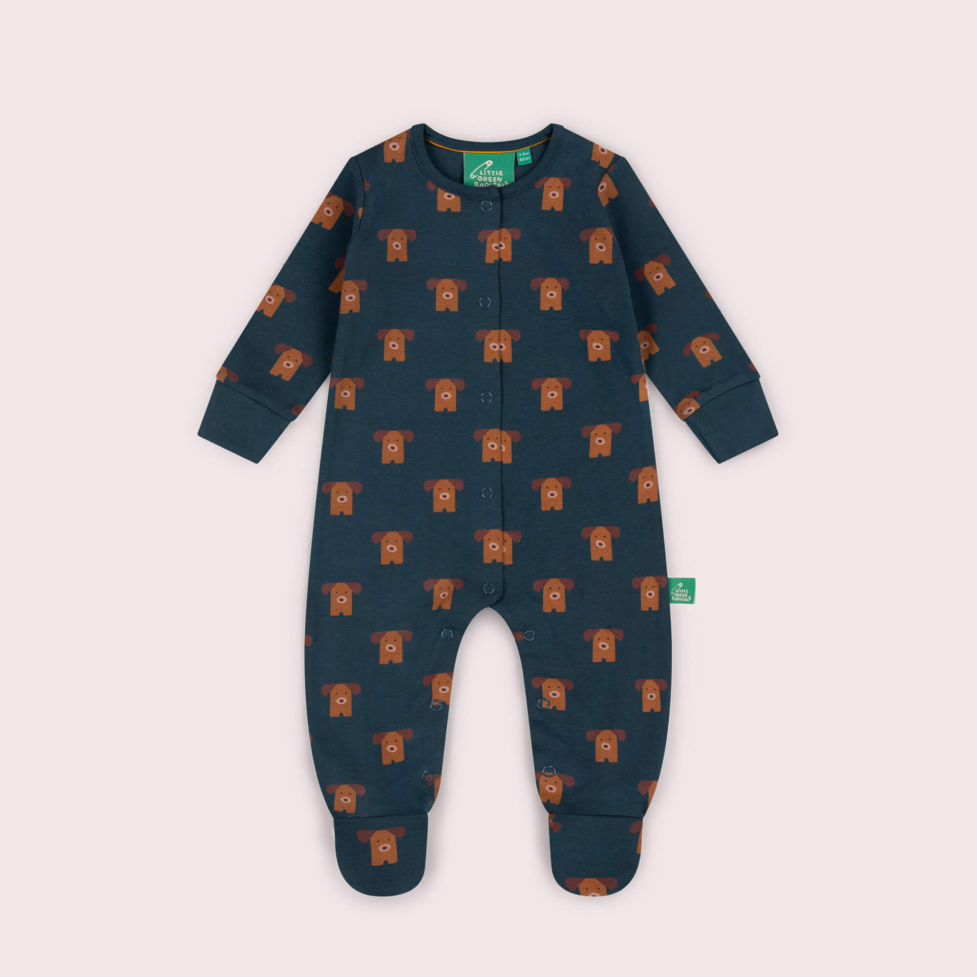 Paws Organic Babygrow Blue / 12-18m