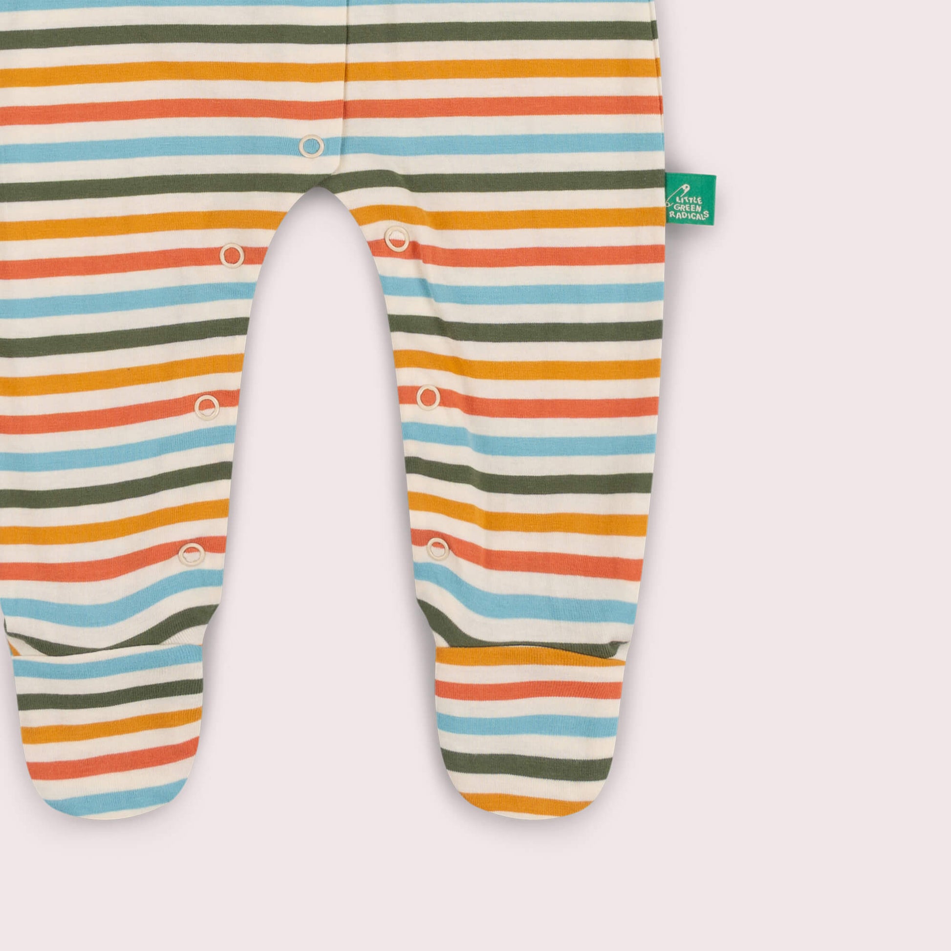 Rainbow Days Striped Organic Babygrow Multi / 12-18m
