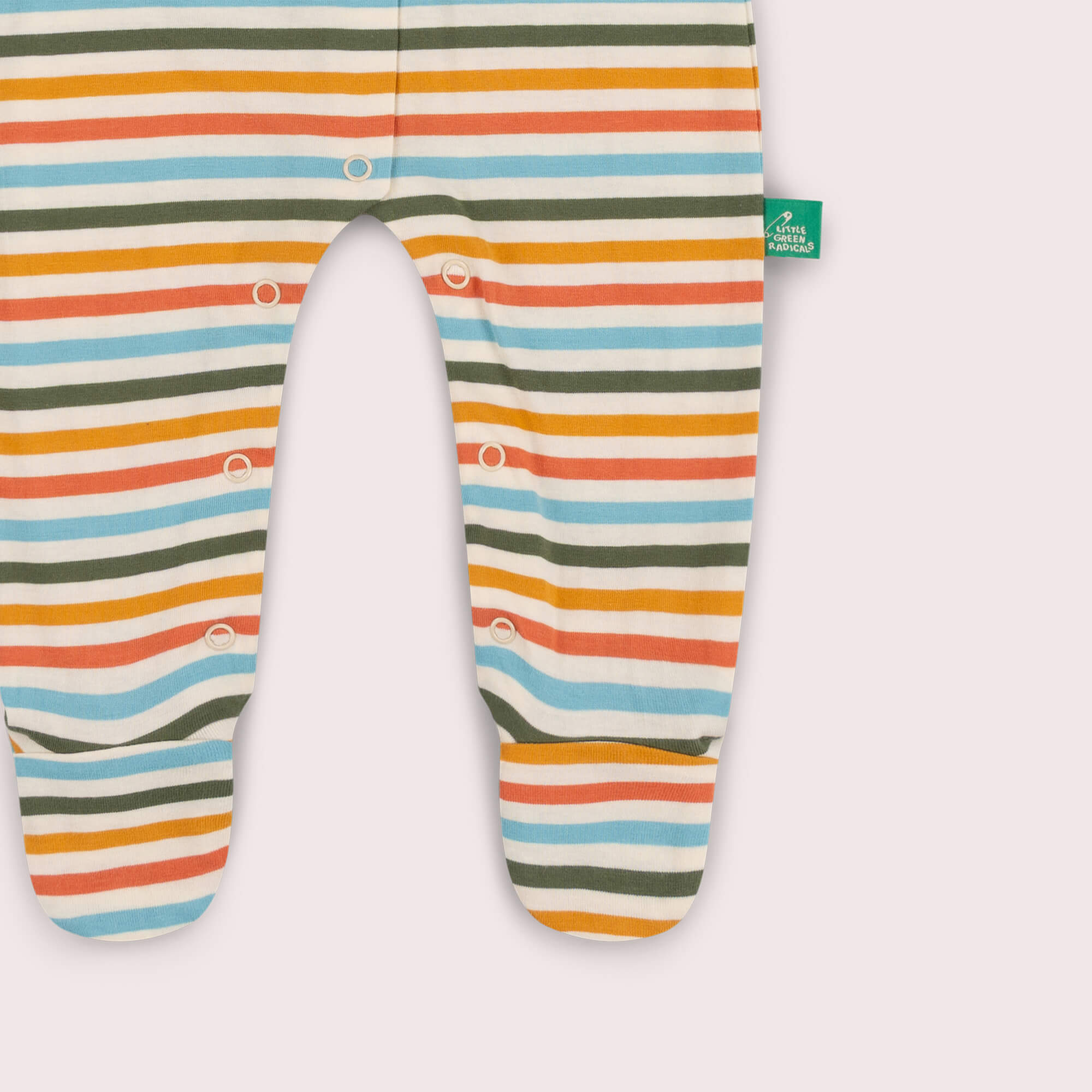 Rainbow Days Striped Organic Babygrow Multi / 12-18m