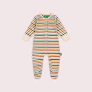 Rainbow Days Striped Organic Babygrow Multi / 12-18m