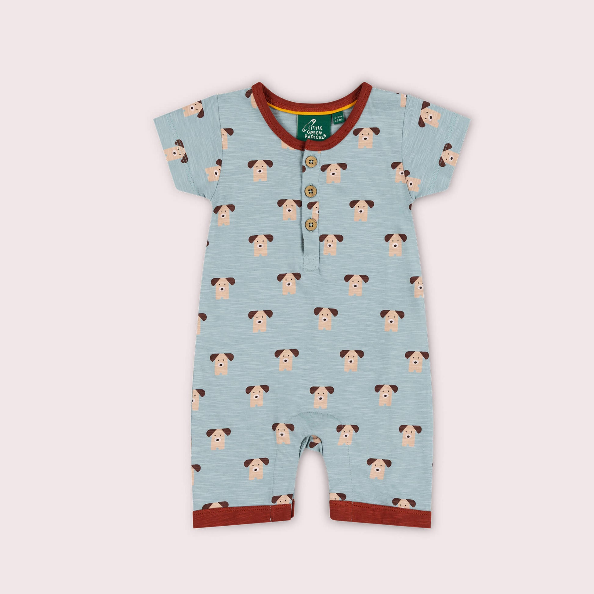 Paws Organic Summer Romper Blue / 18-24m