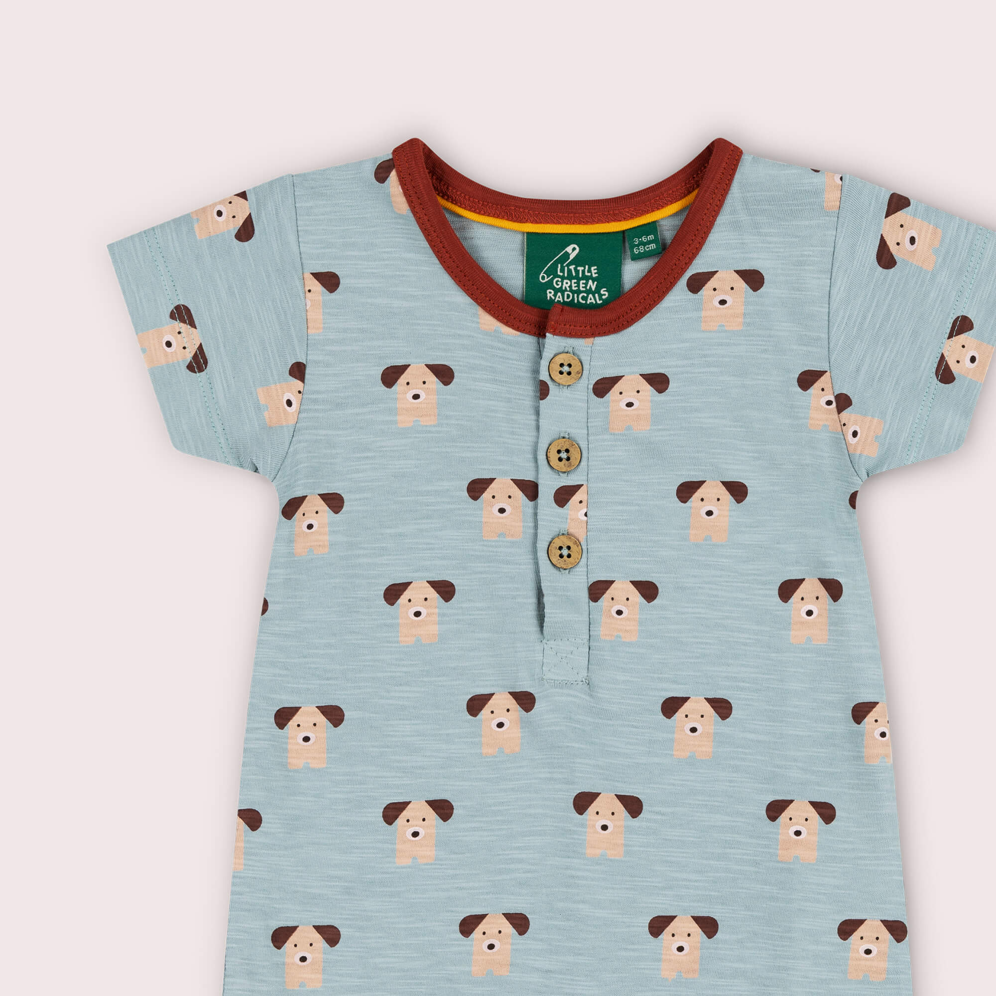 Paws Organic Summer Romper Blue / 18-24m