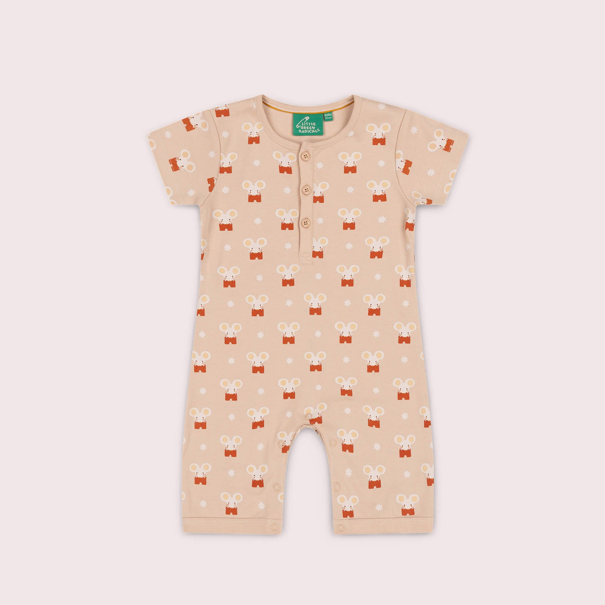 Little Mouse Organic Romper Pink / 18-24m