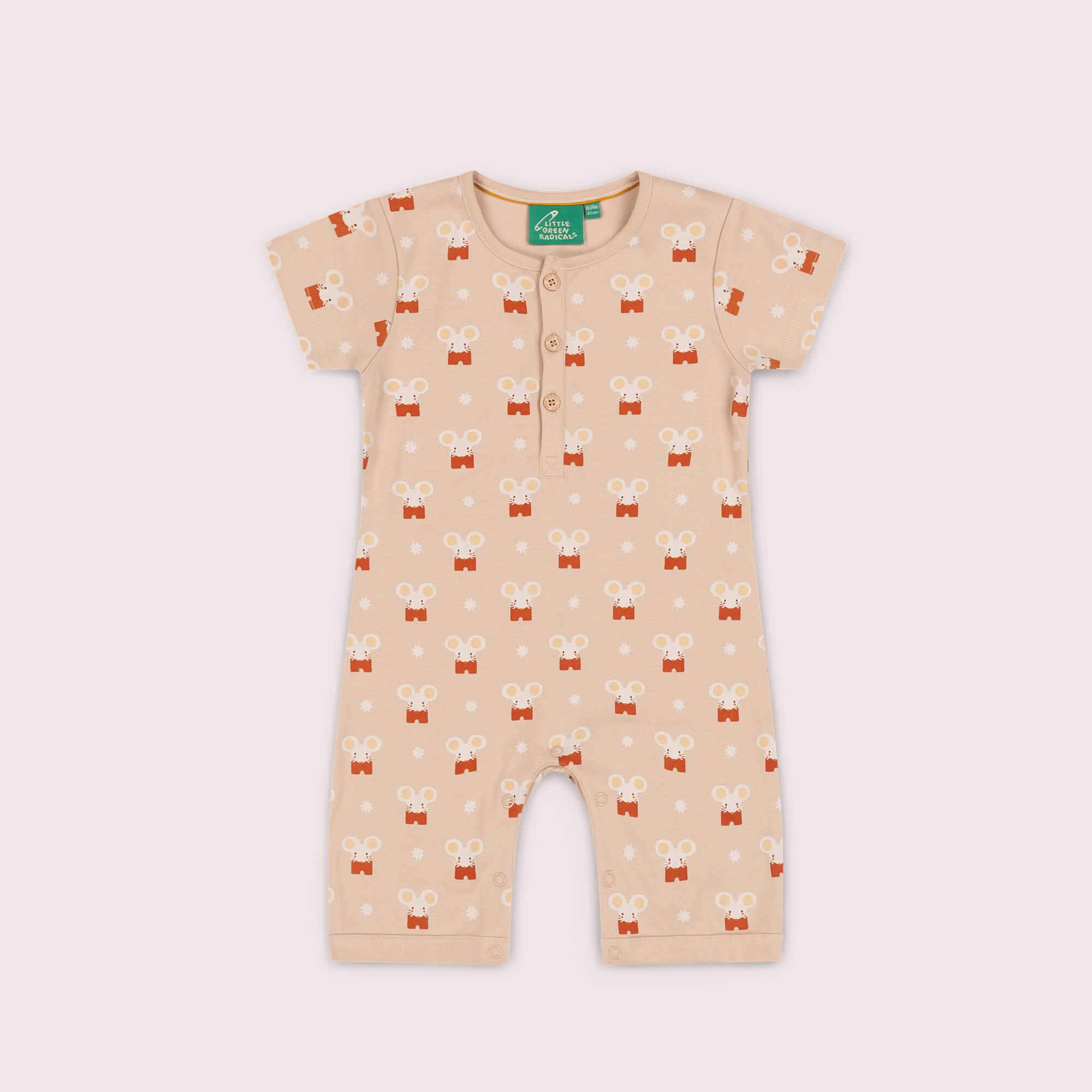 Little Mouse Organic Romper Pink / 18-24m