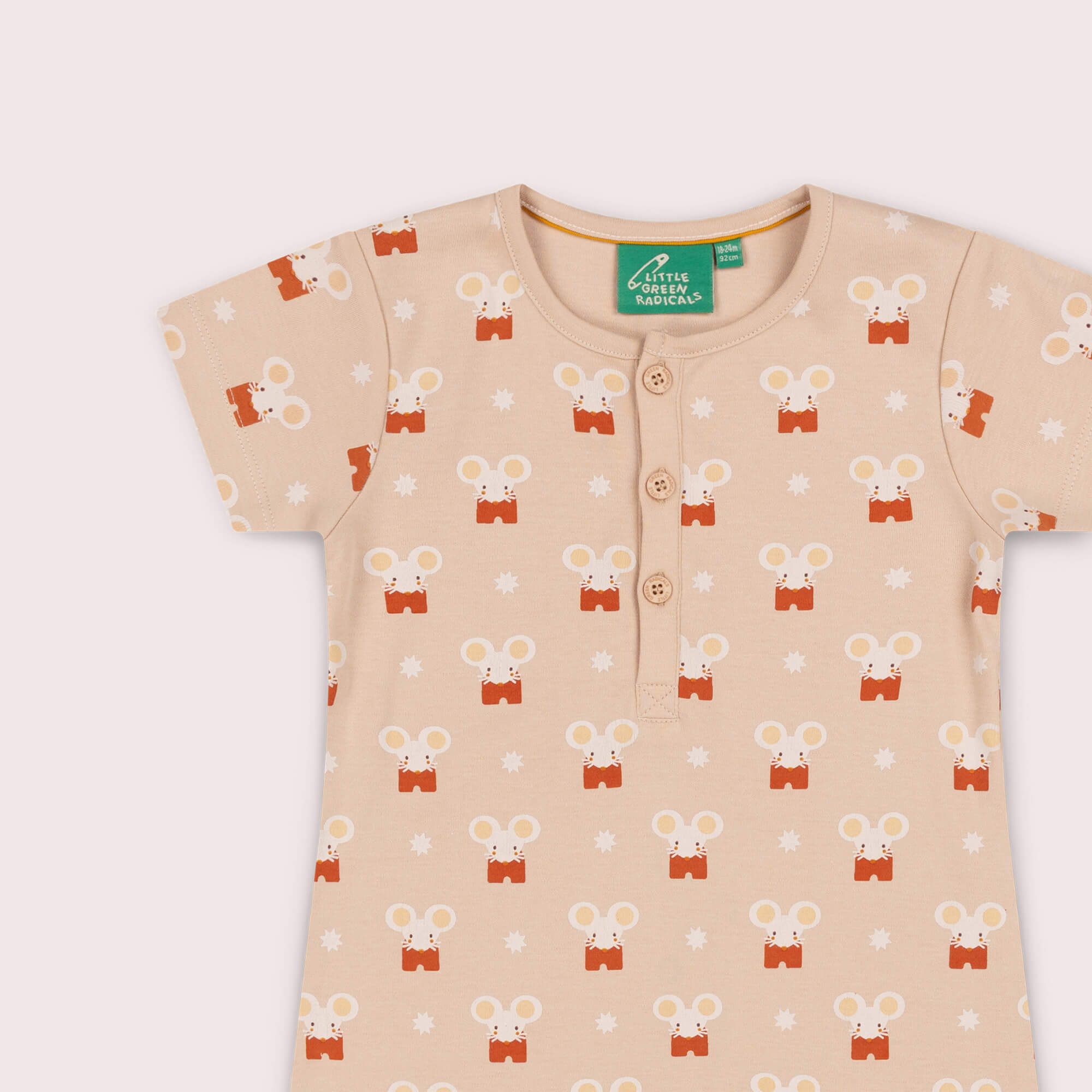 Little Mouse Organic Romper Pink / 18-24m