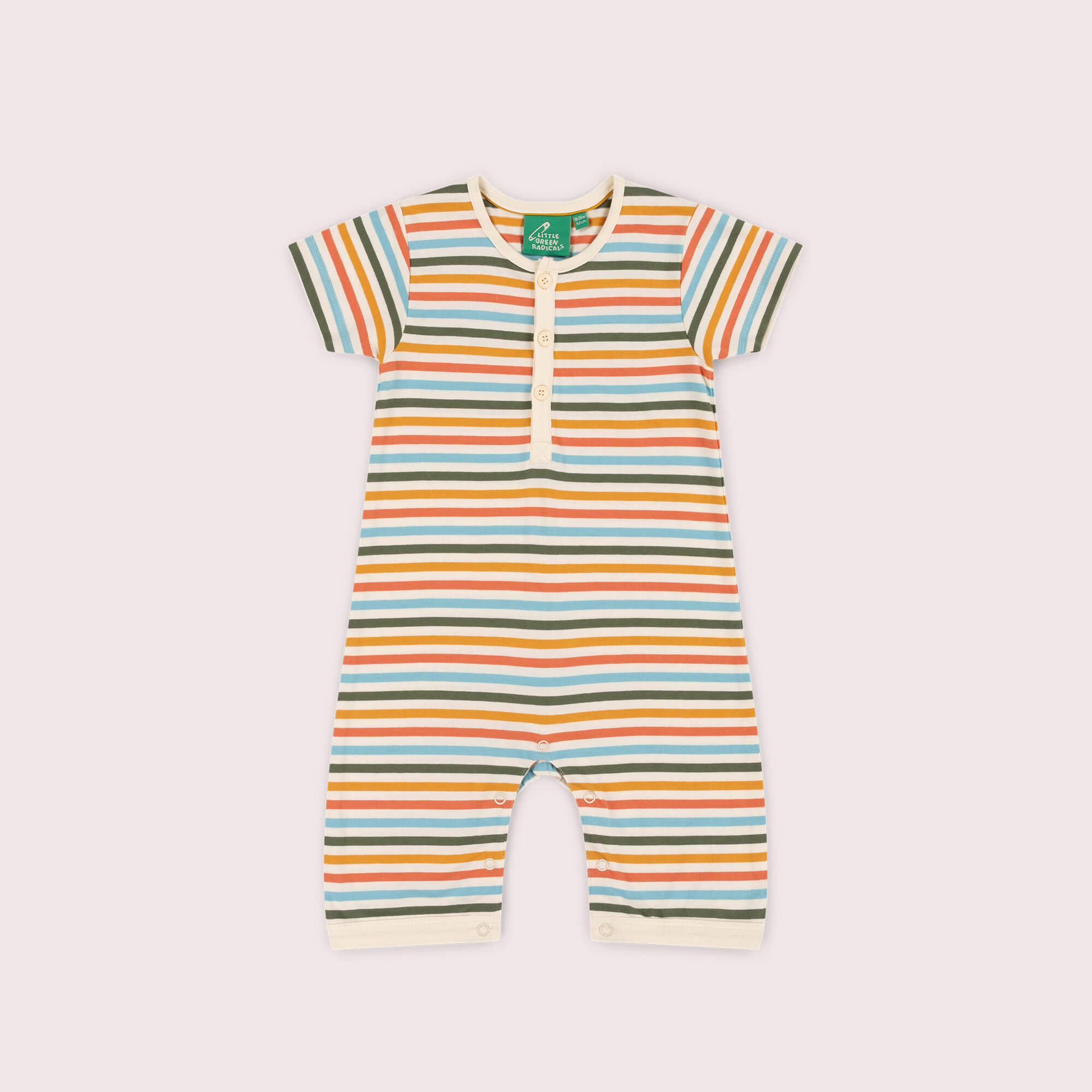 Rainbow Days Striped Organic Romper Multi / 18-24m