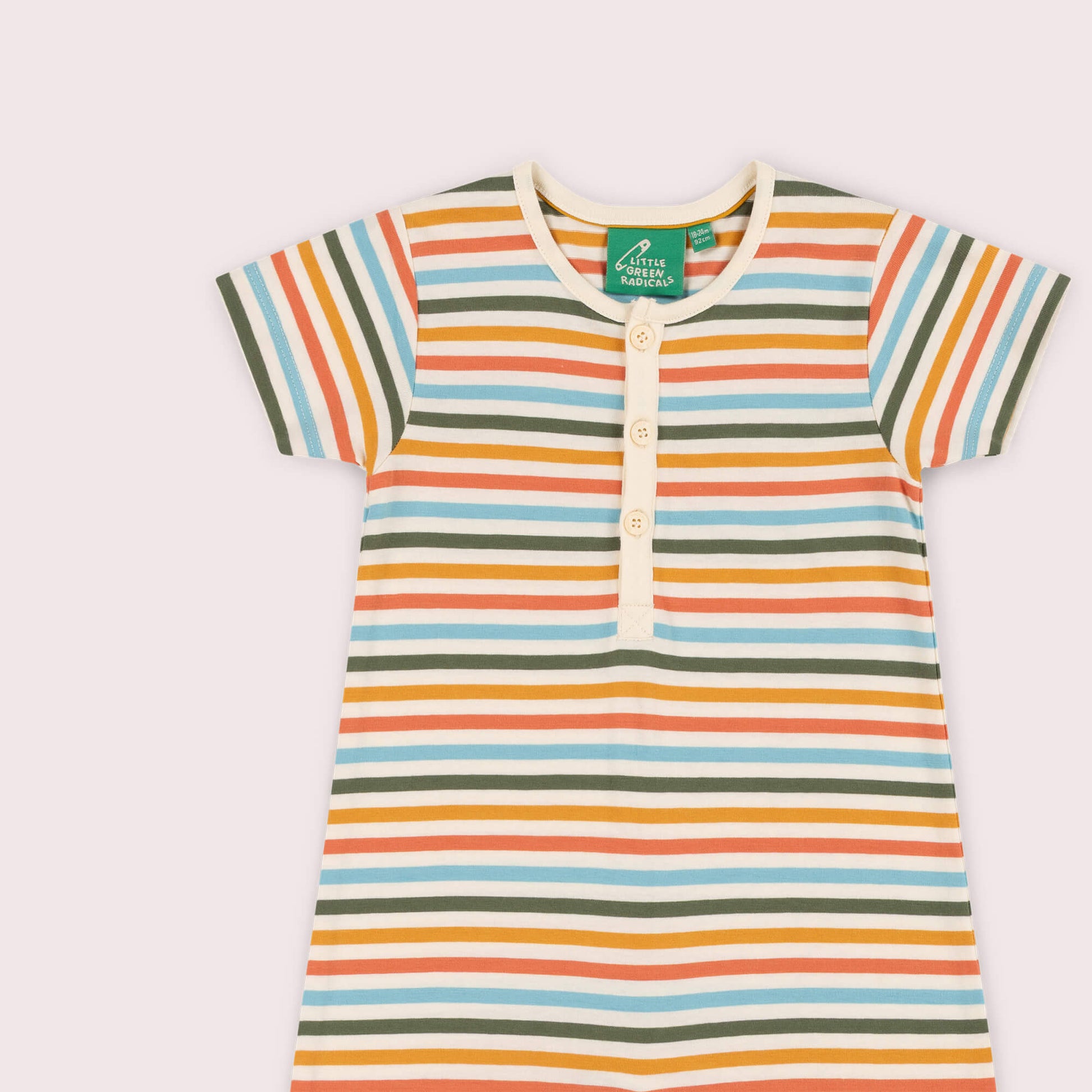Rainbow Days Striped Organic Romper Multi / 18-24m