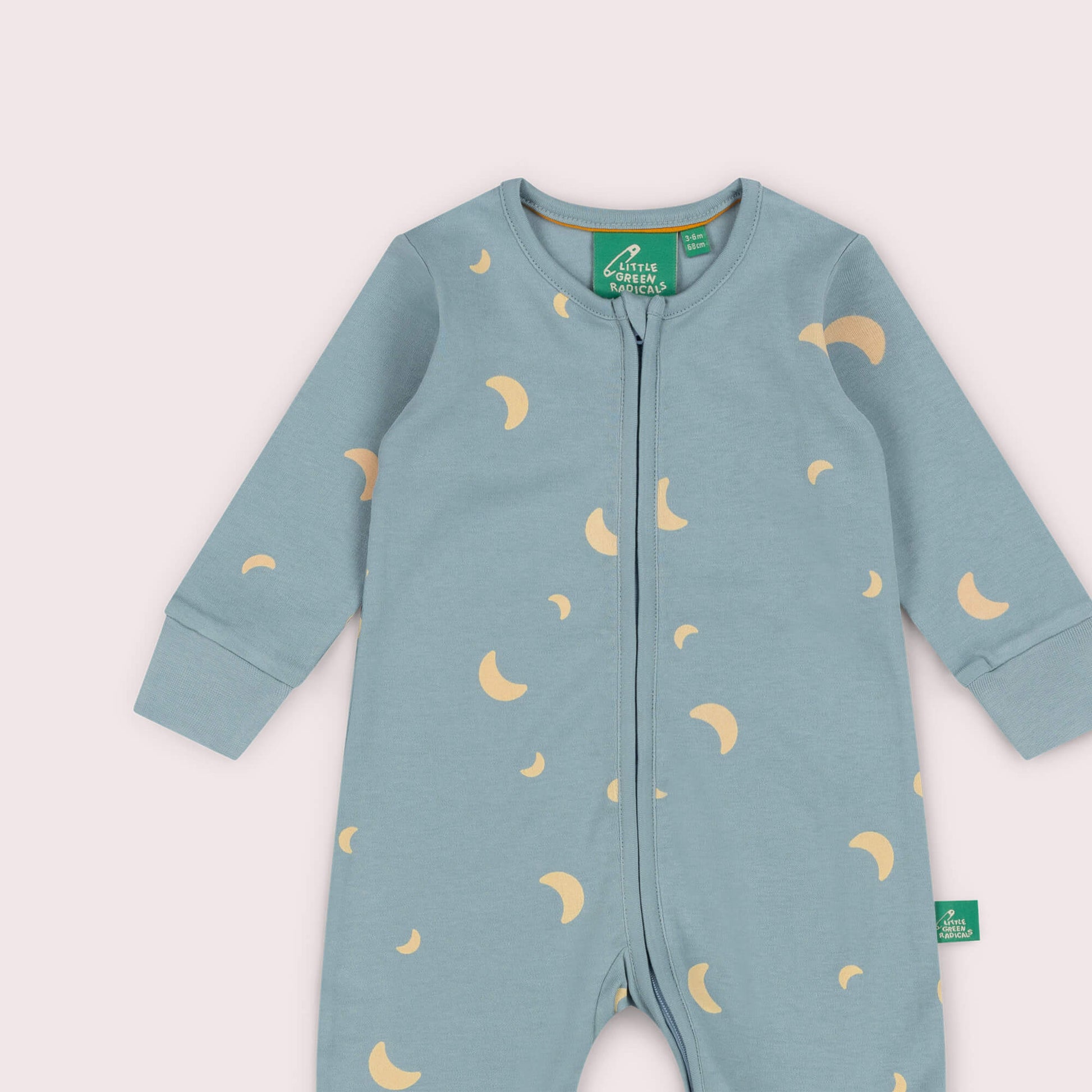 Dusk Zip Organic Babygrow Blue / 12-18m