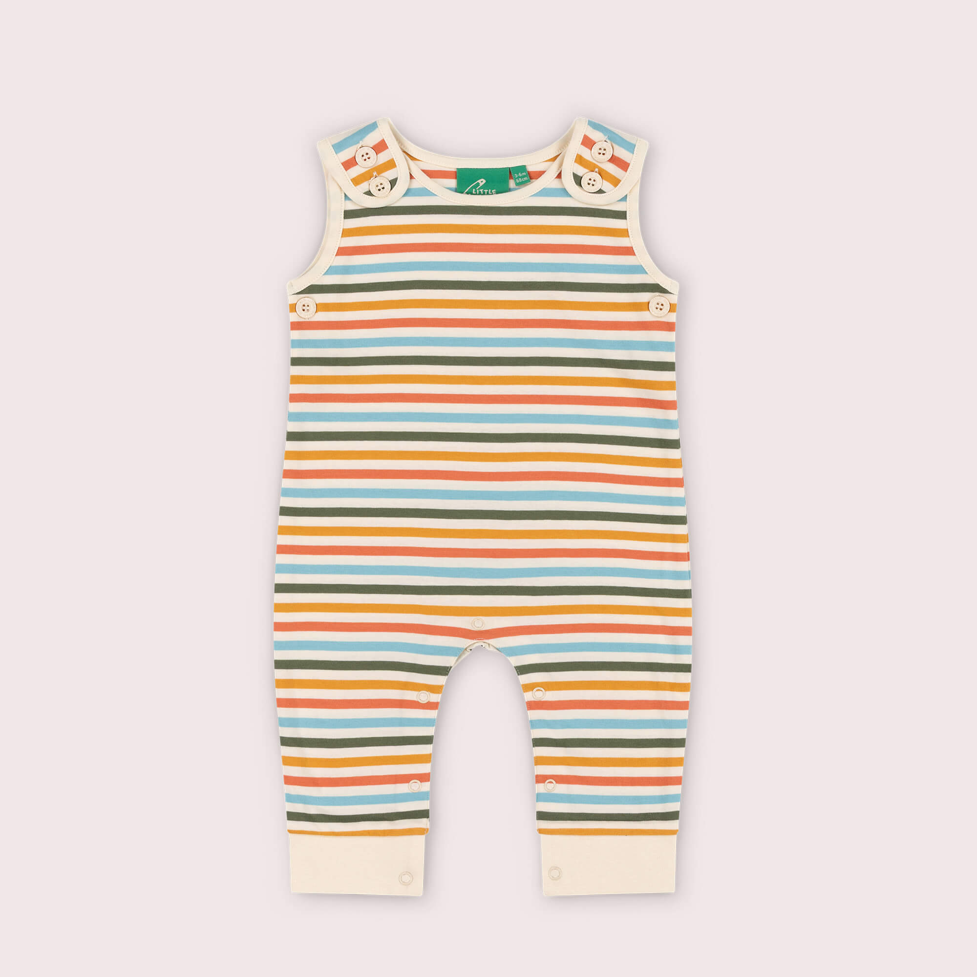 Rainbow Days Striped Everyday Dungarees Multi / 3-4y