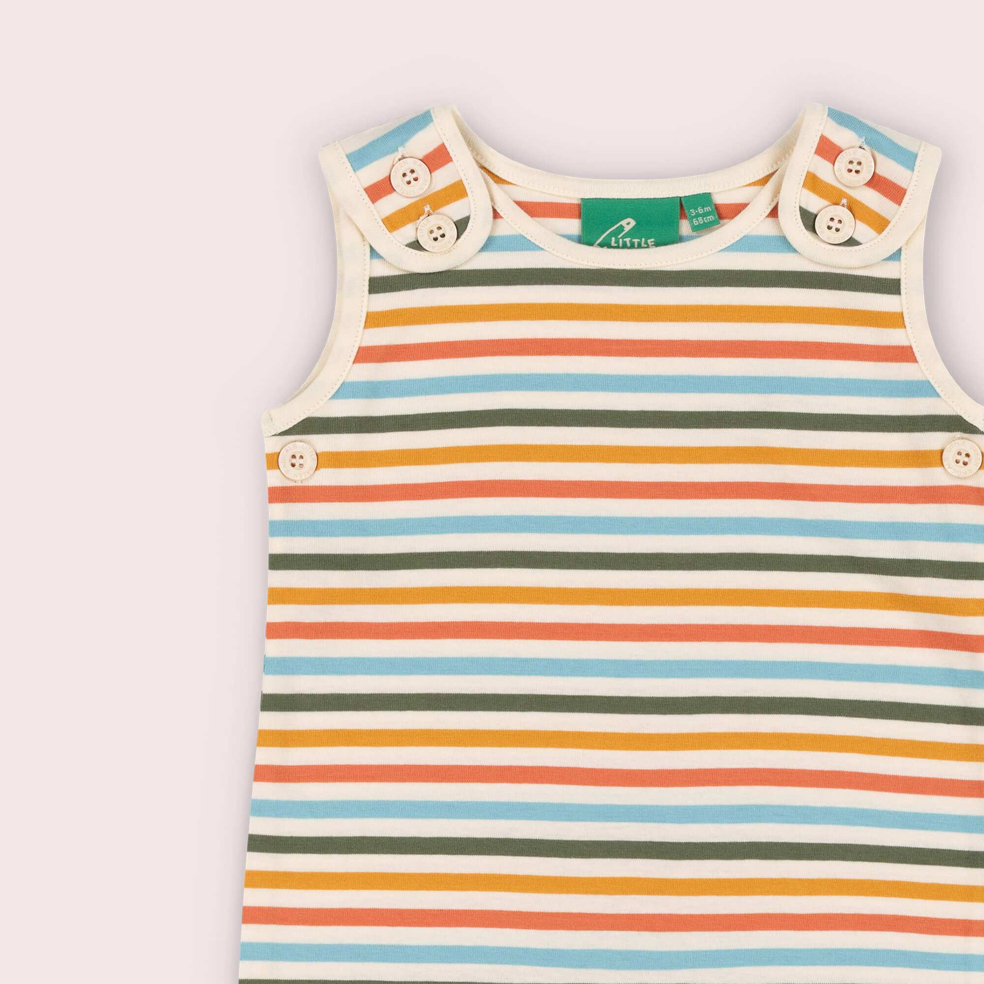 Rainbow Days Striped Everyday Dungarees Multi / 3-4y