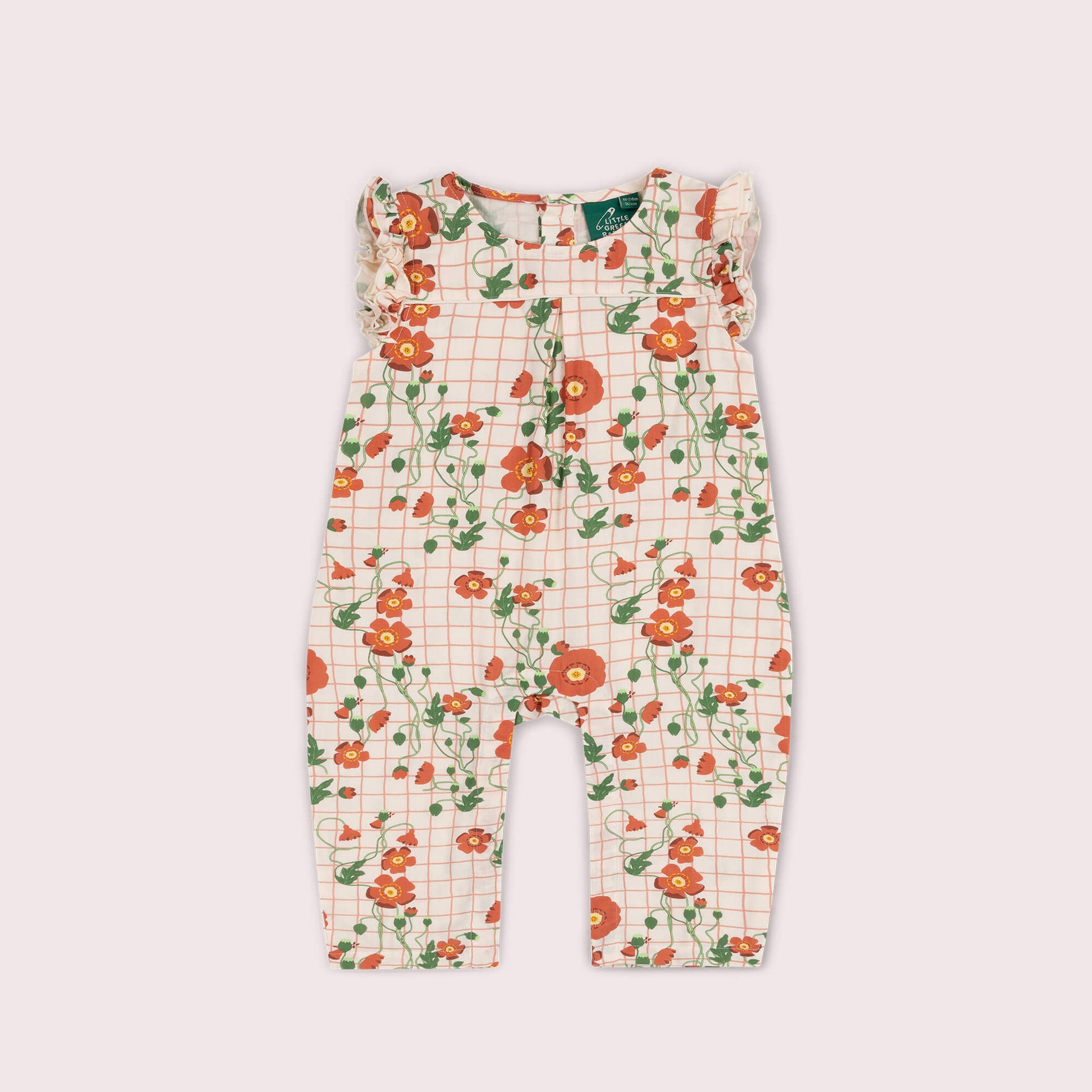 Cream Wild Poppies Frill Summer Romper Cream / 18-24m