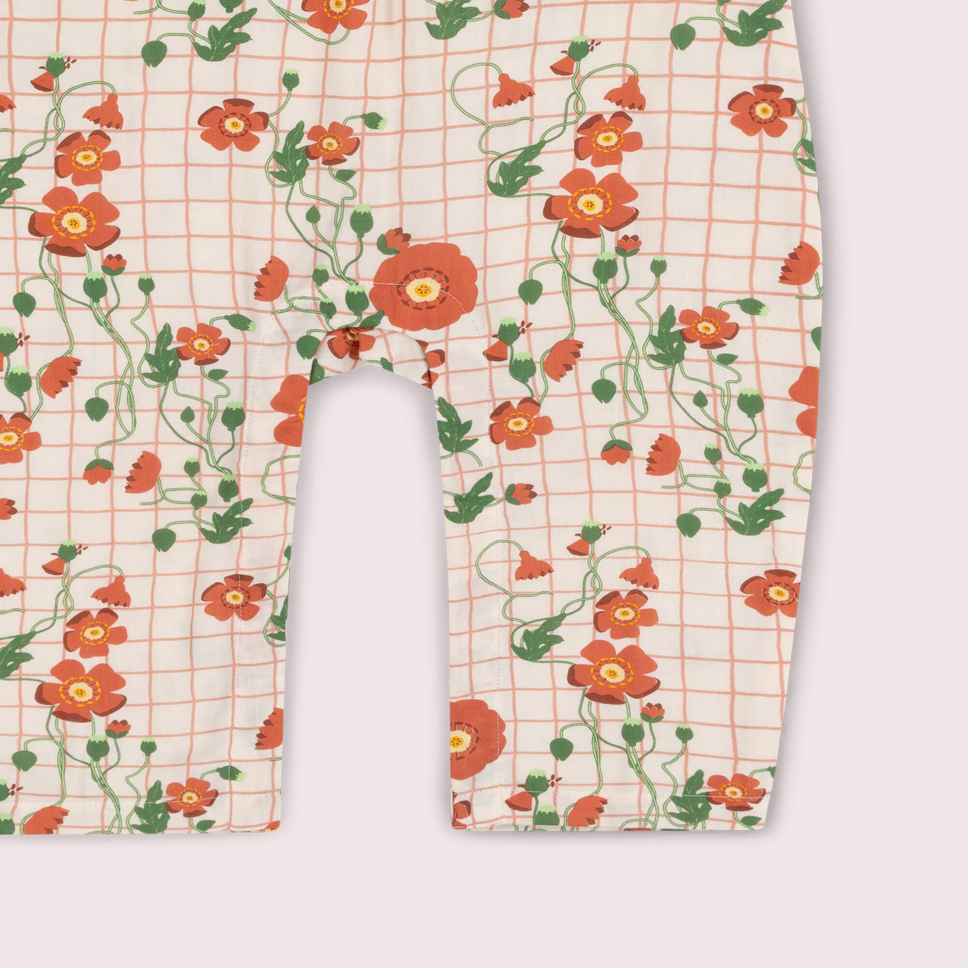 Cream Wild Poppies Frill Summer Romper Cream / 18-24m