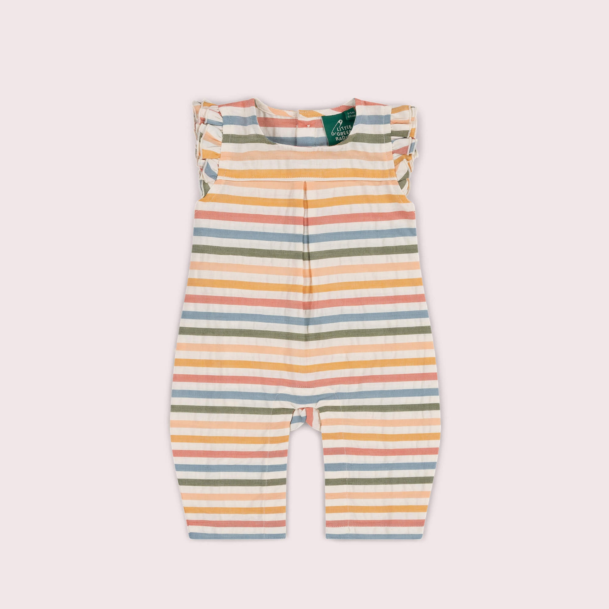 Rainbow Days Striped Frill Summer Romper Multi / 18-24m