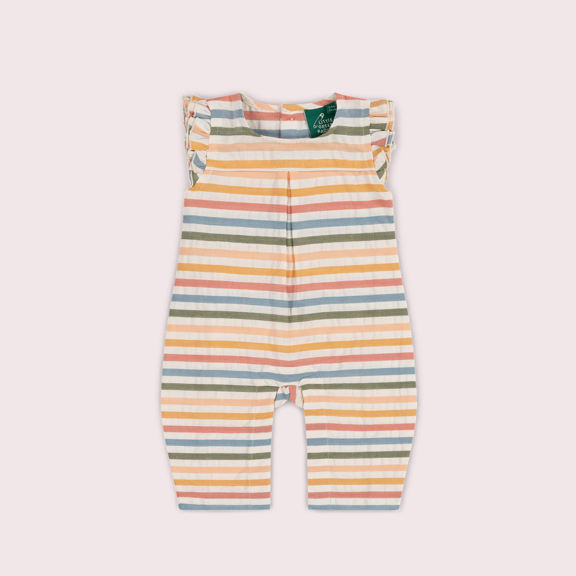 Rainbow Days Striped Frill Summer Romper Multi / 18-24m
