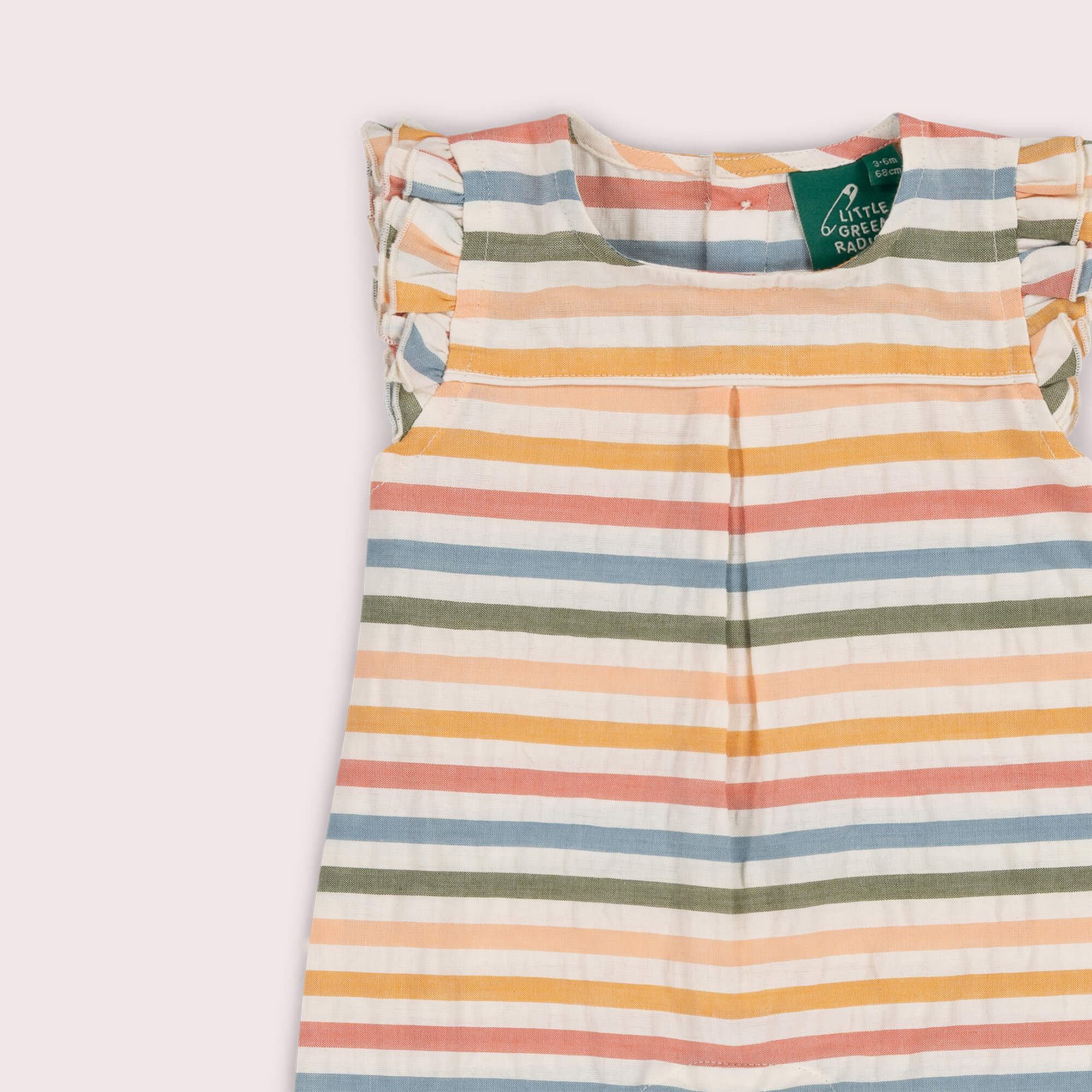 Rainbow Days Striped Frill Summer Romper Multi / 18-24m