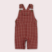 Ginger Check Dungaree Shorts Orange / 7-8y