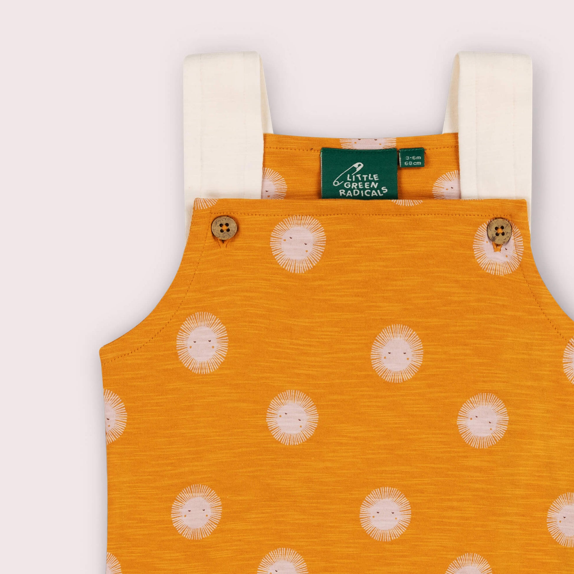 Sunshine Storytime Dungaree Shorts Gold / 3-4y