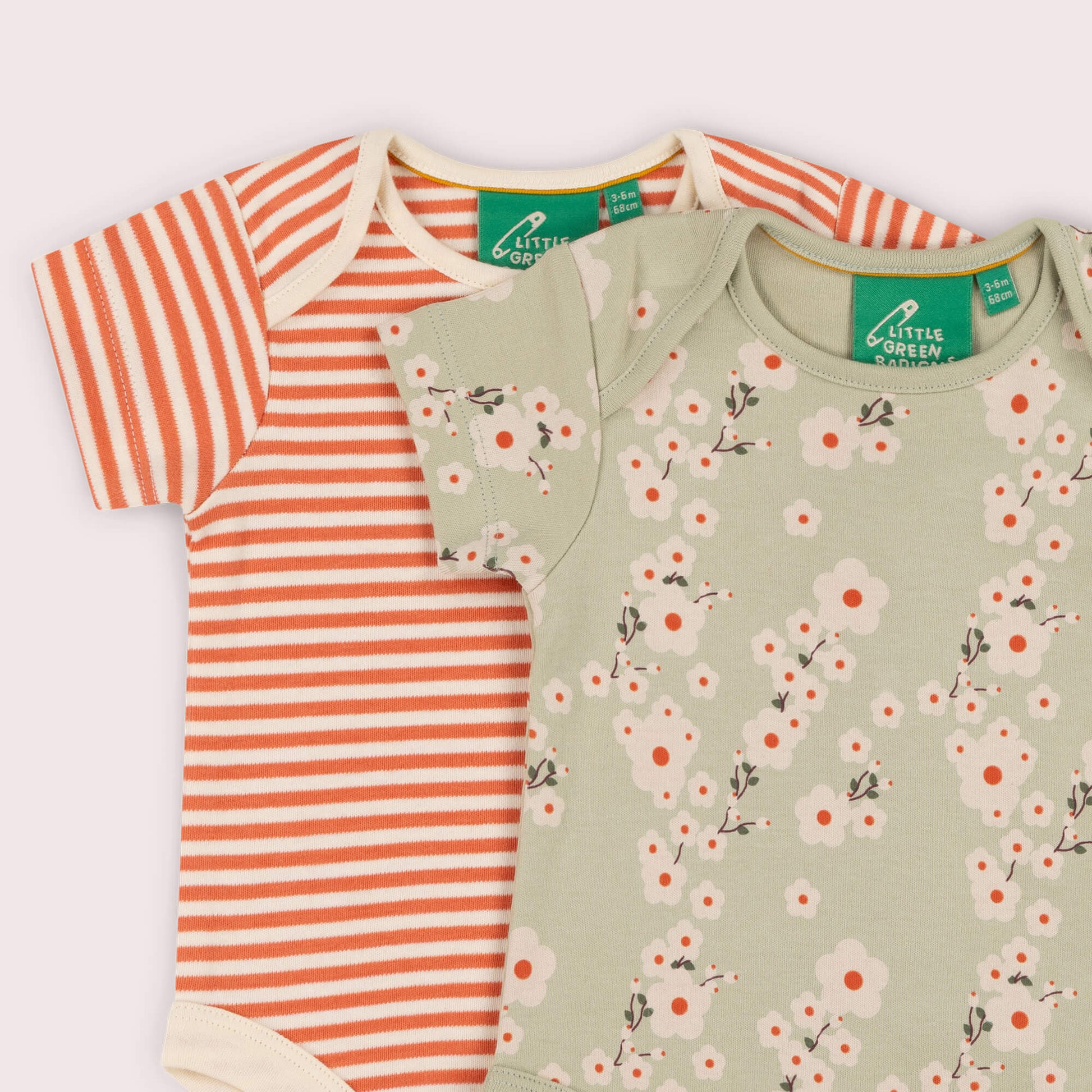 Blossom Organic Baby Bodysuit 2 Pack Green / 18-24m