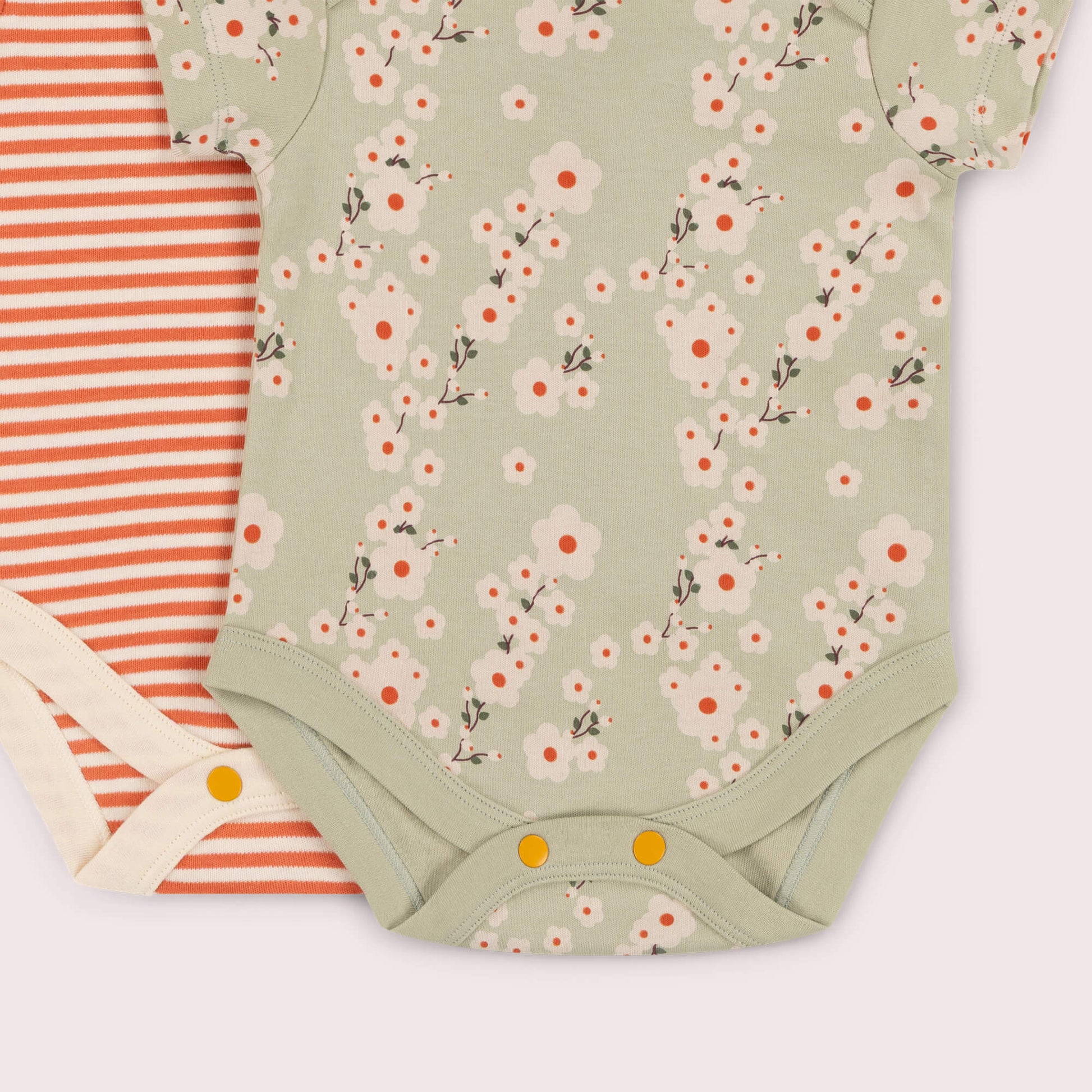 Blossom Organic Baby Bodysuit 2 Pack Green / 18-24m