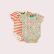 Blossom Organic Baby Bodysuit 2 Pack Green / 18-24m
