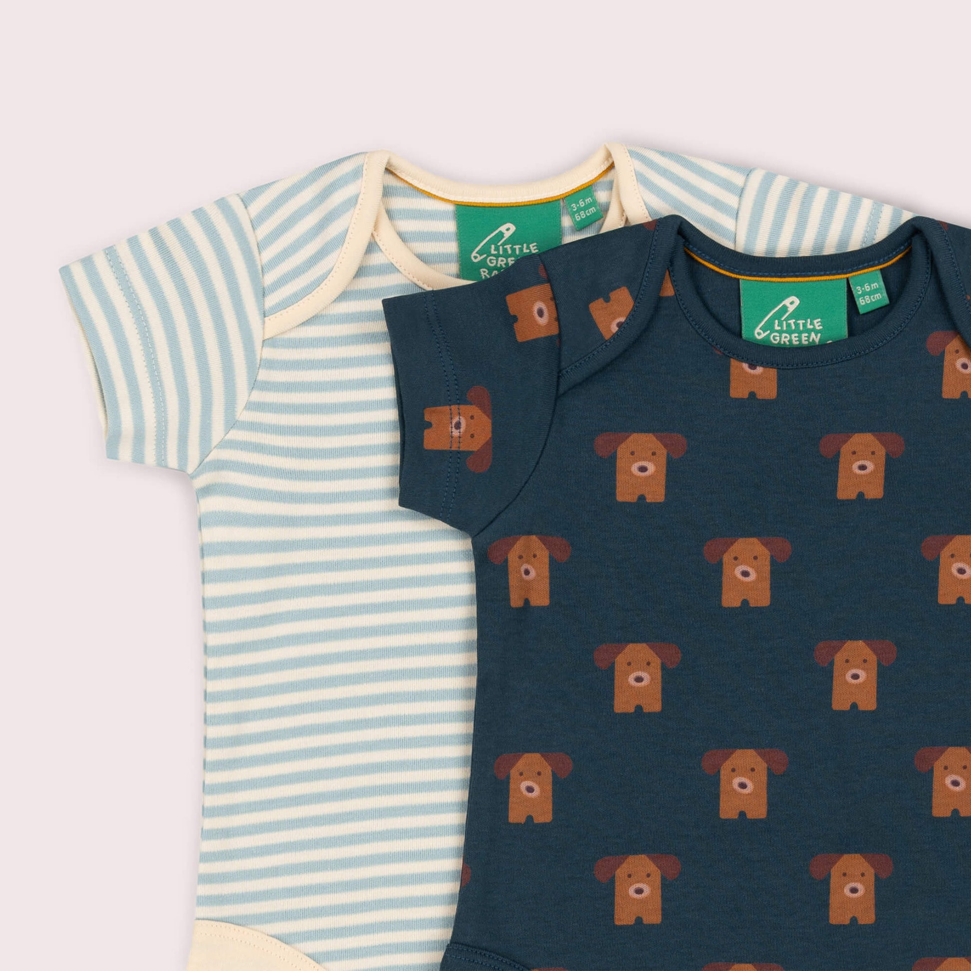 Paws Organic Baby Bodysuit 2 Pack Blue / 18-24m