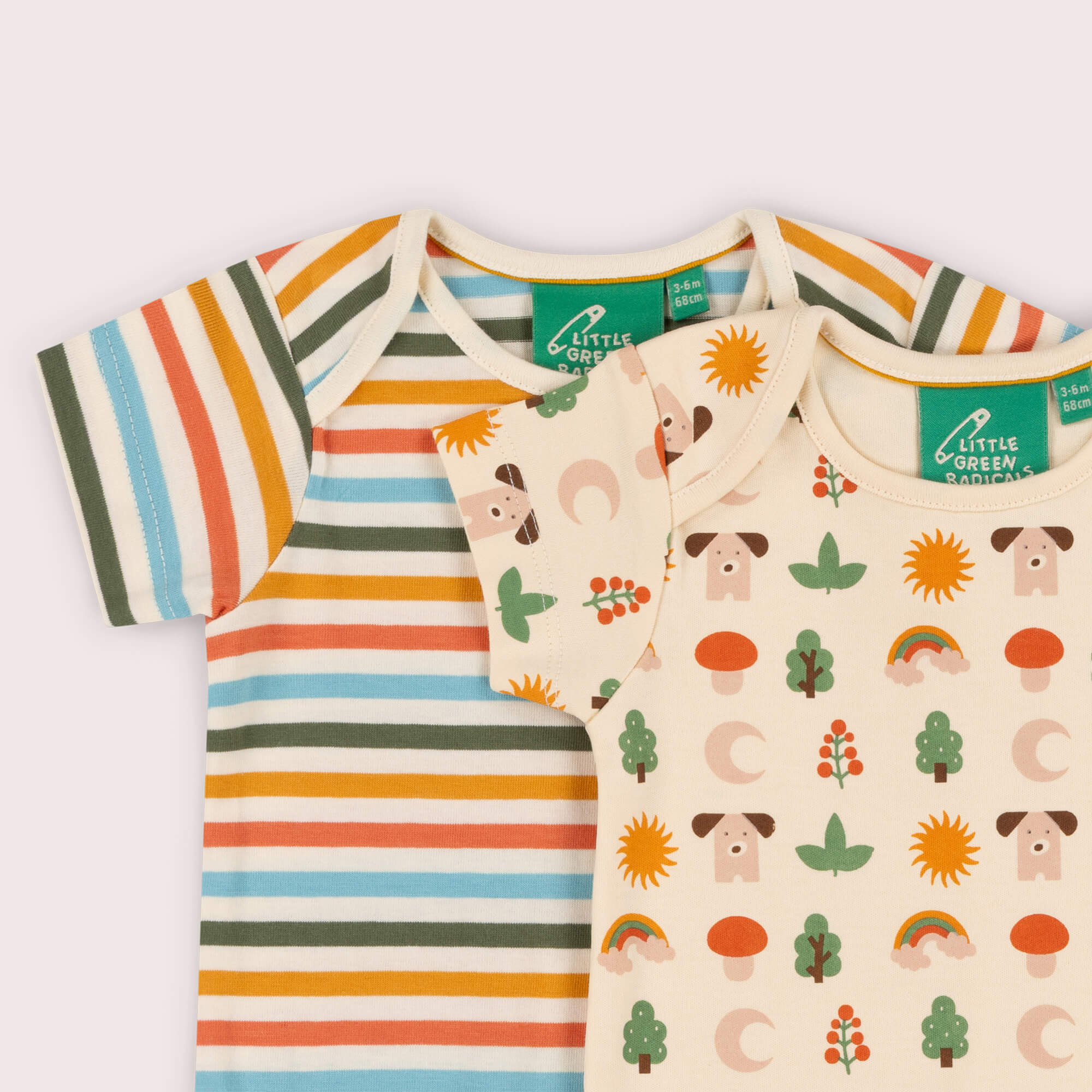 Nature Days Organic Baby Bodysuit 2 Pack Multi / 18-24m